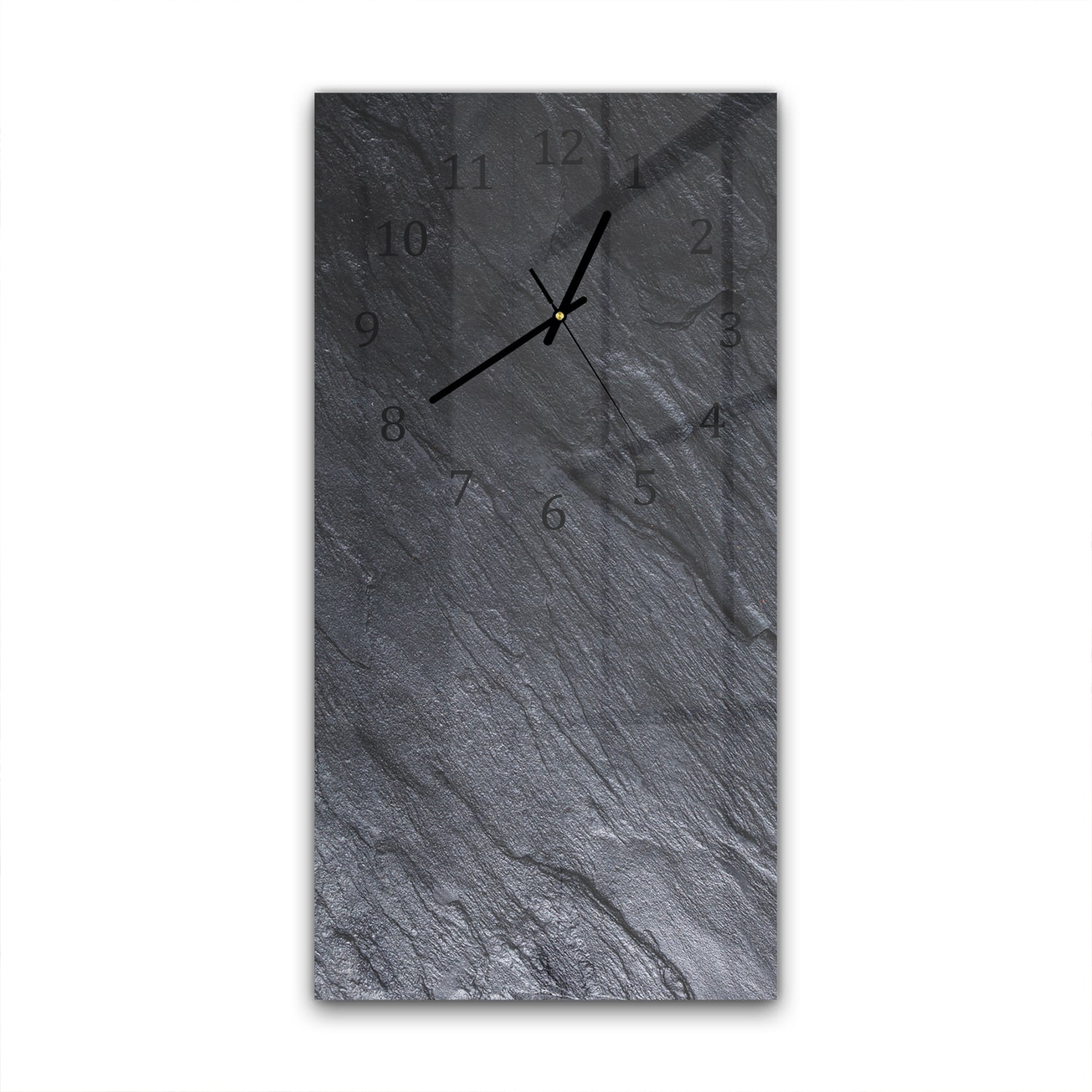 Wanduhr 30x60 - Schwarzer Schiefer
