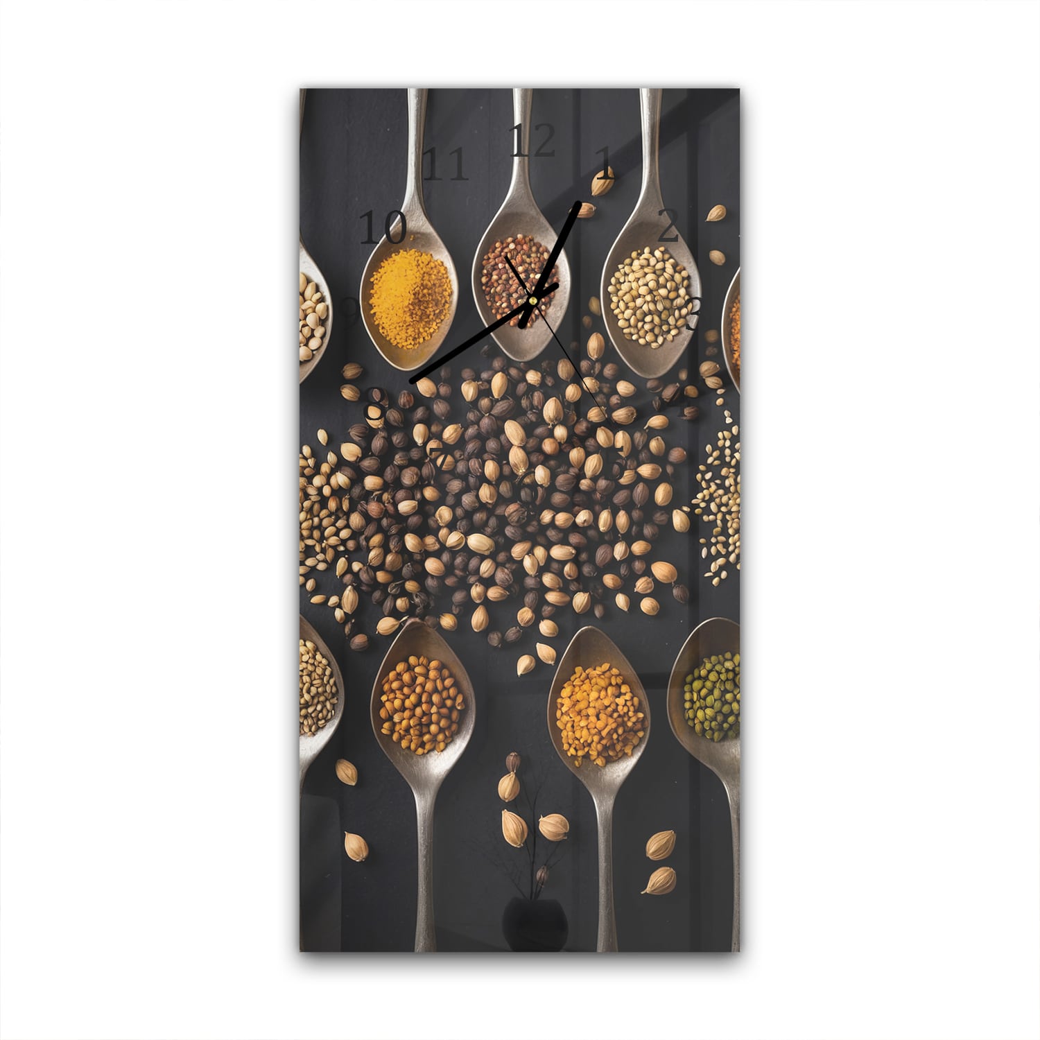 Wanduhr 30x60 - Samen und Kräuter