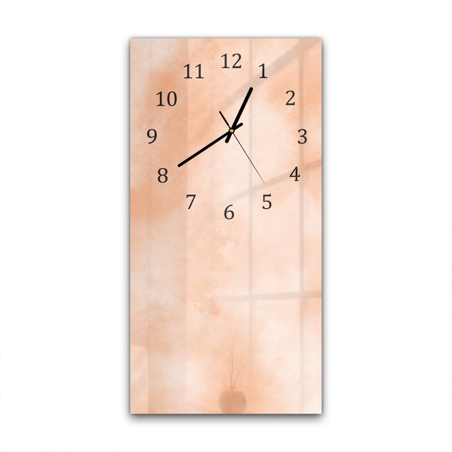 Wanduhr 30x60 - Abstrakte Aquarell-Textur