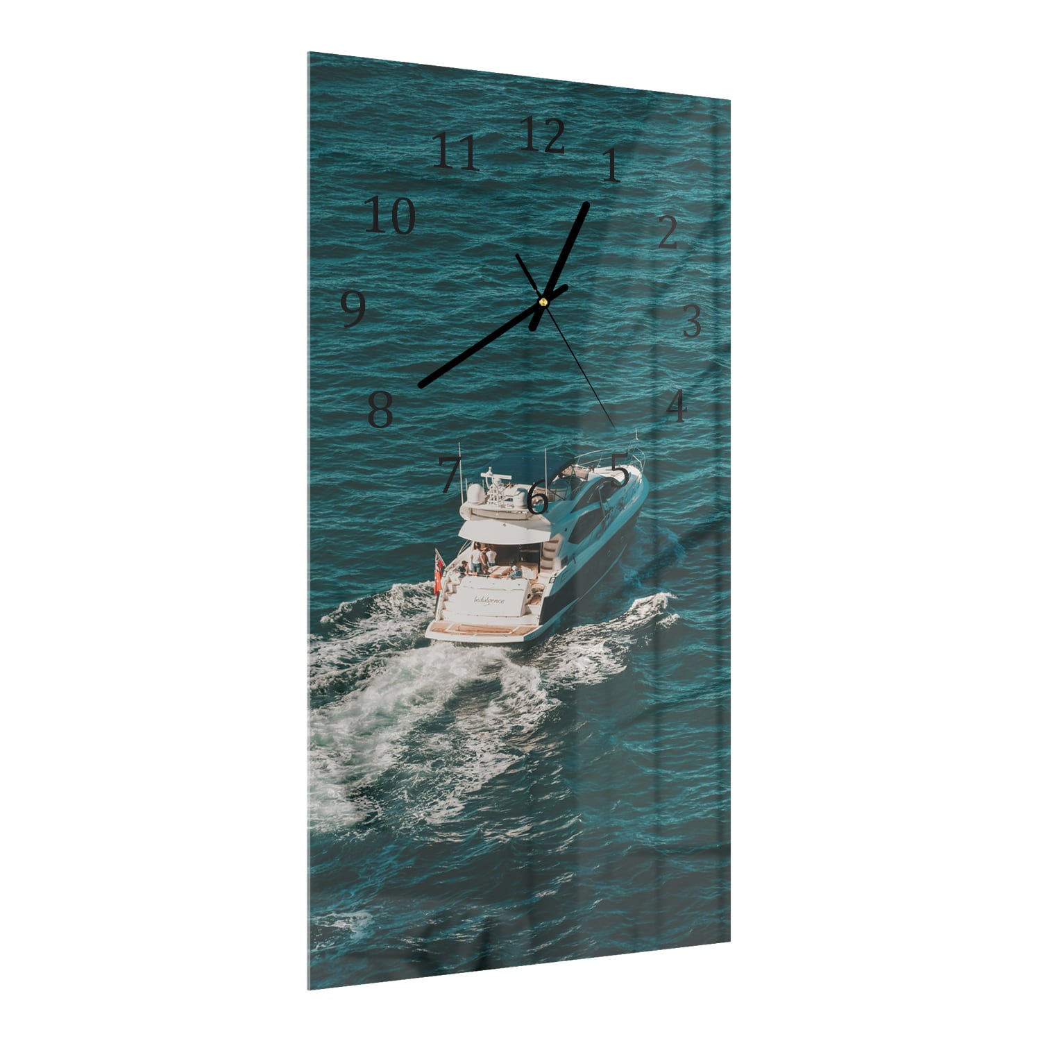 Wanduhr 30x60 - Jacht auf dem Wasser