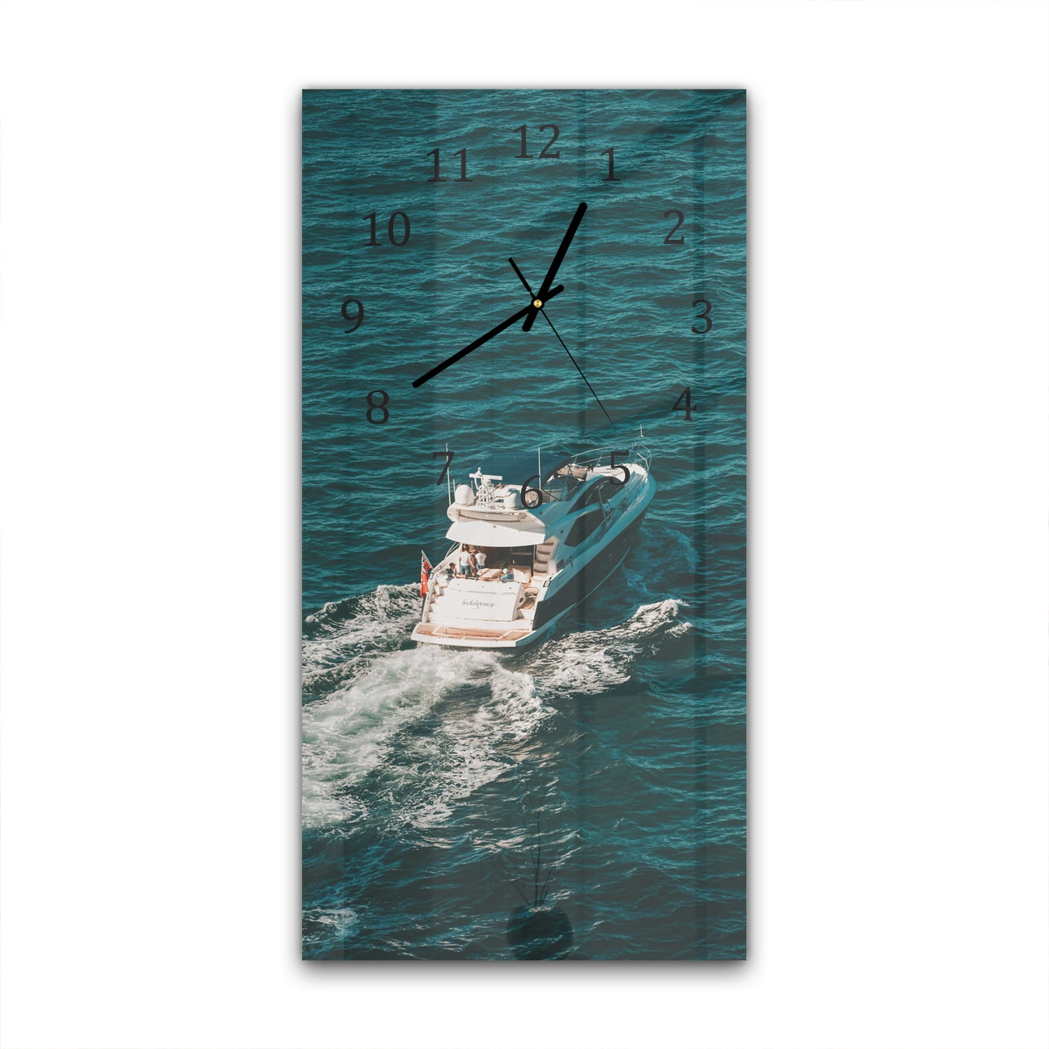 Wanduhr 30x60 - Jacht auf dem Wasser
