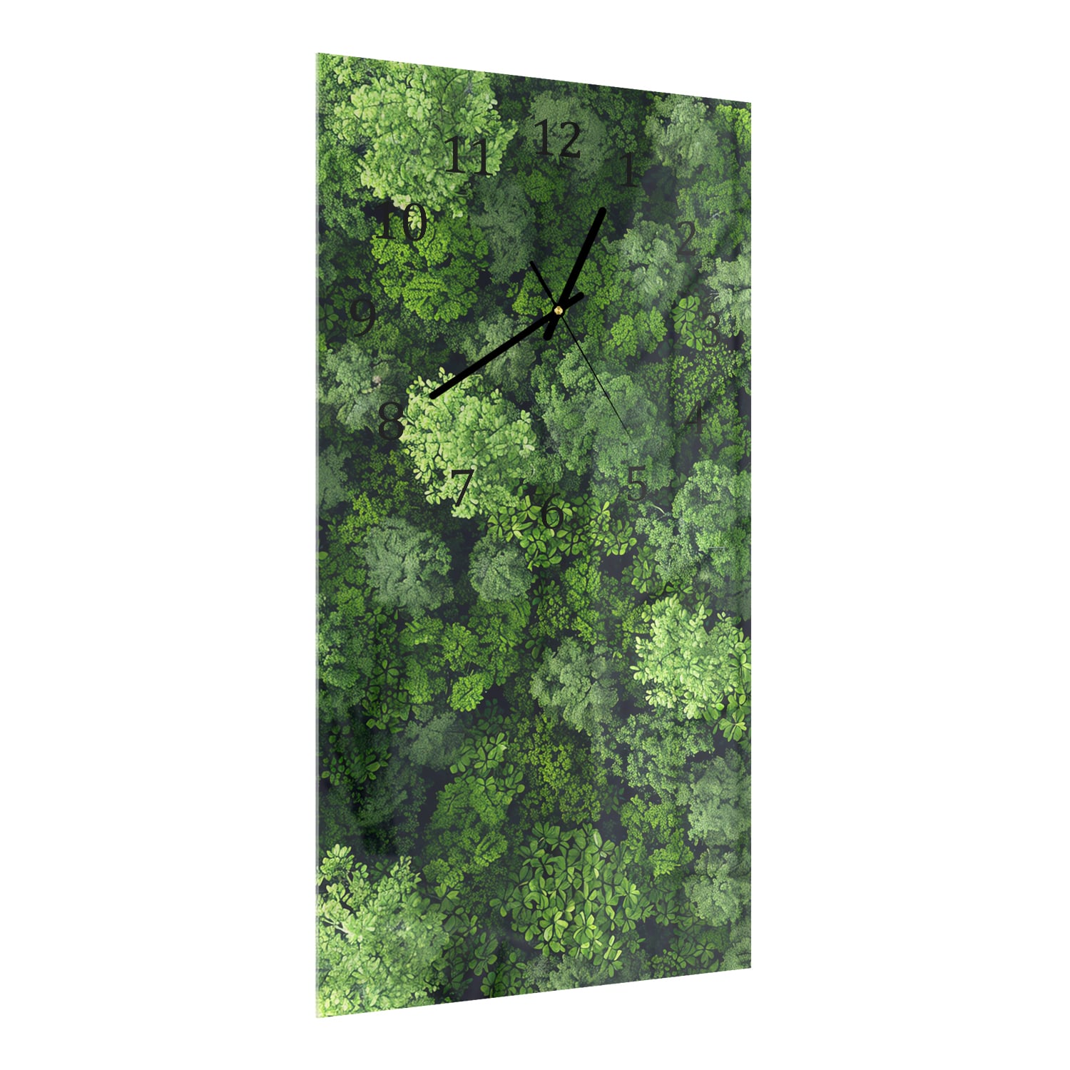 Wanduhr 30x60 - Wälder von oben