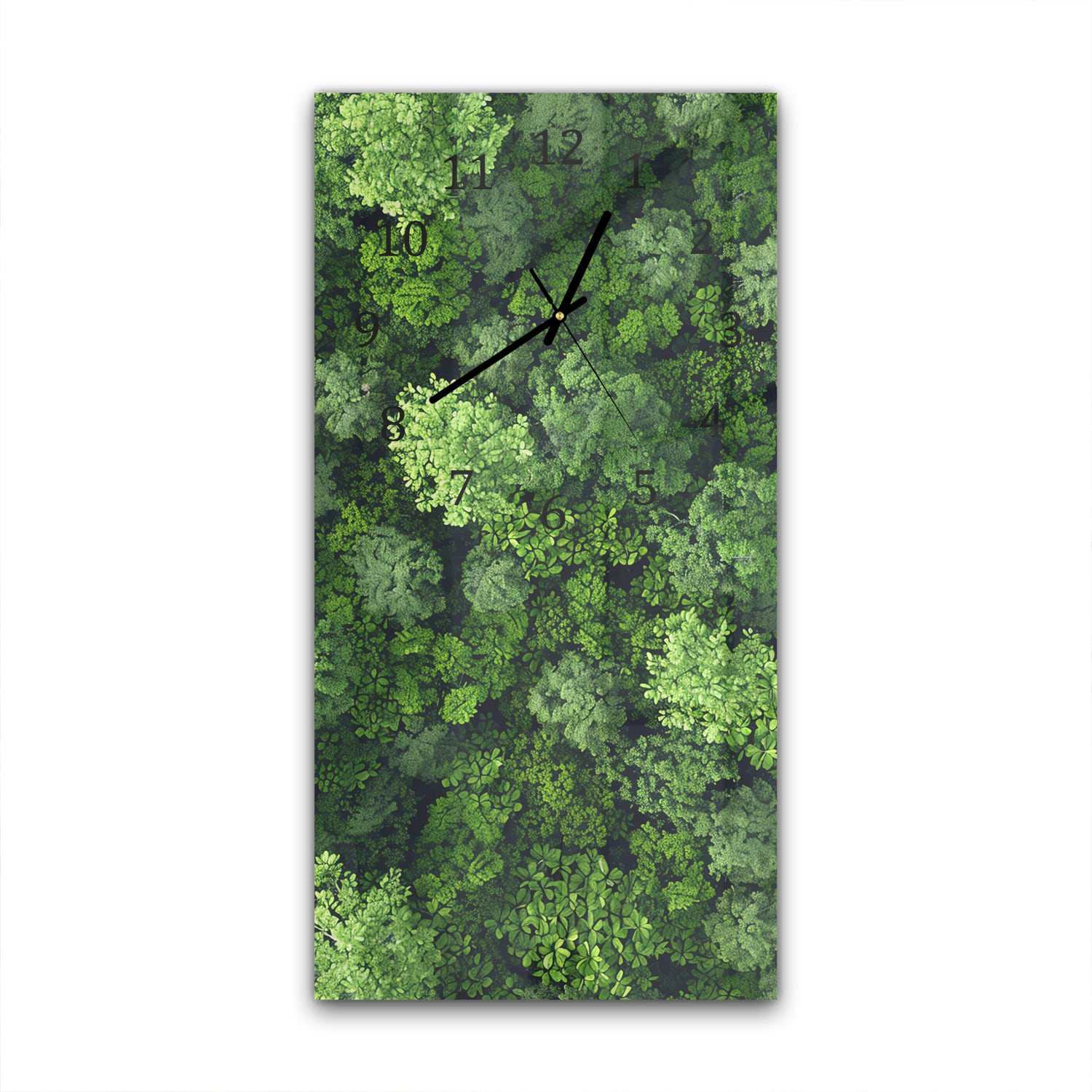 Wanduhr 30x60 - Wälder von oben