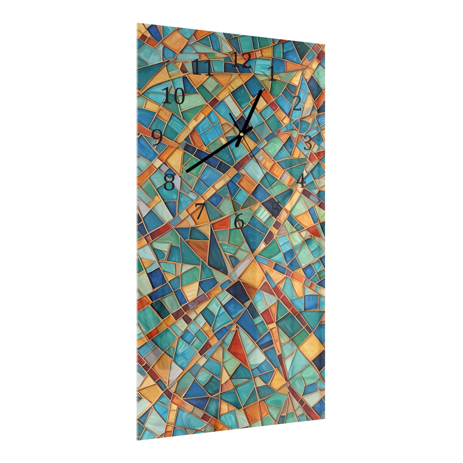 Wanduhr 30x60 - Mosaik-Textur