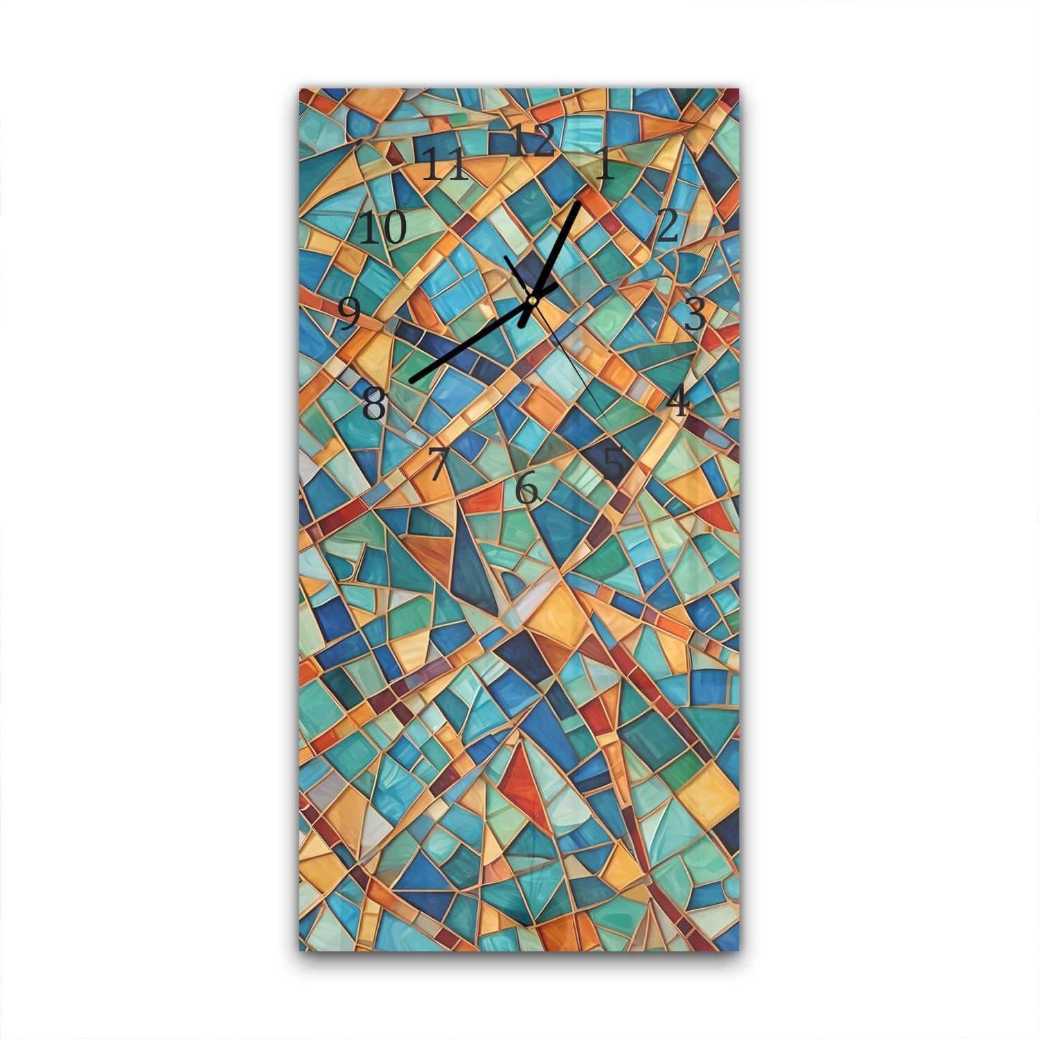 Wanduhr 30x60 - Mosaik-Textur