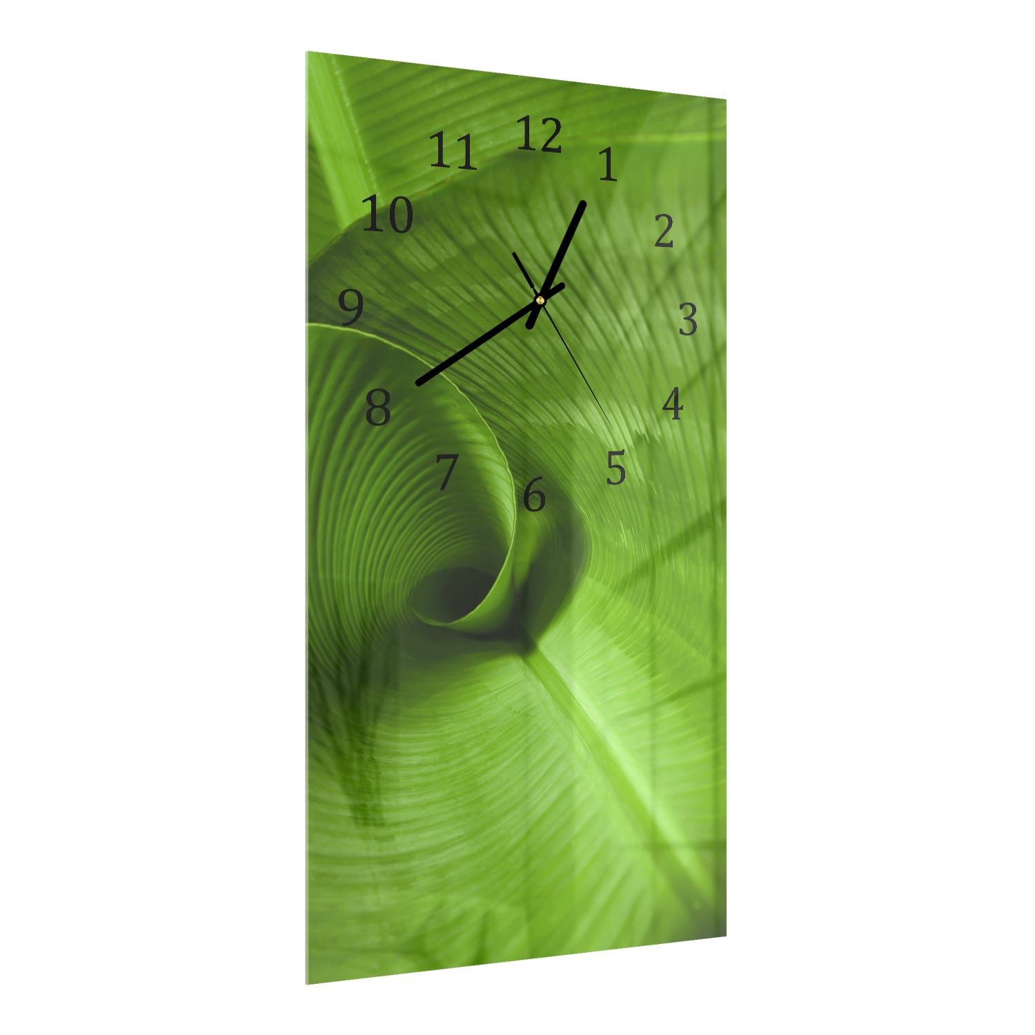 Wanduhr 30x60 - Bananenblatt