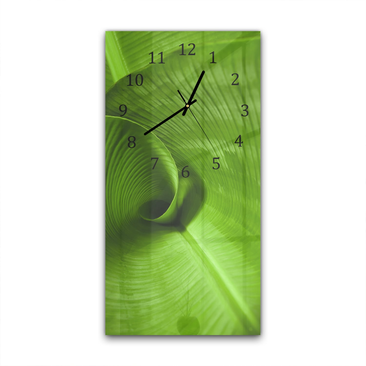 Wanduhr 30x60 - Bananenblatt