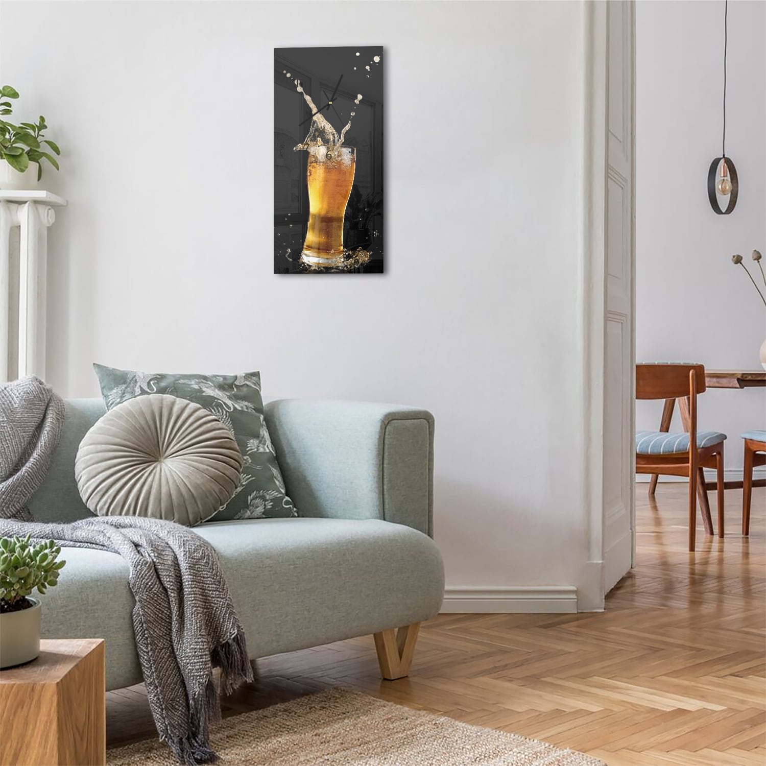 Wanduhr 30x60 - Bierspritzer