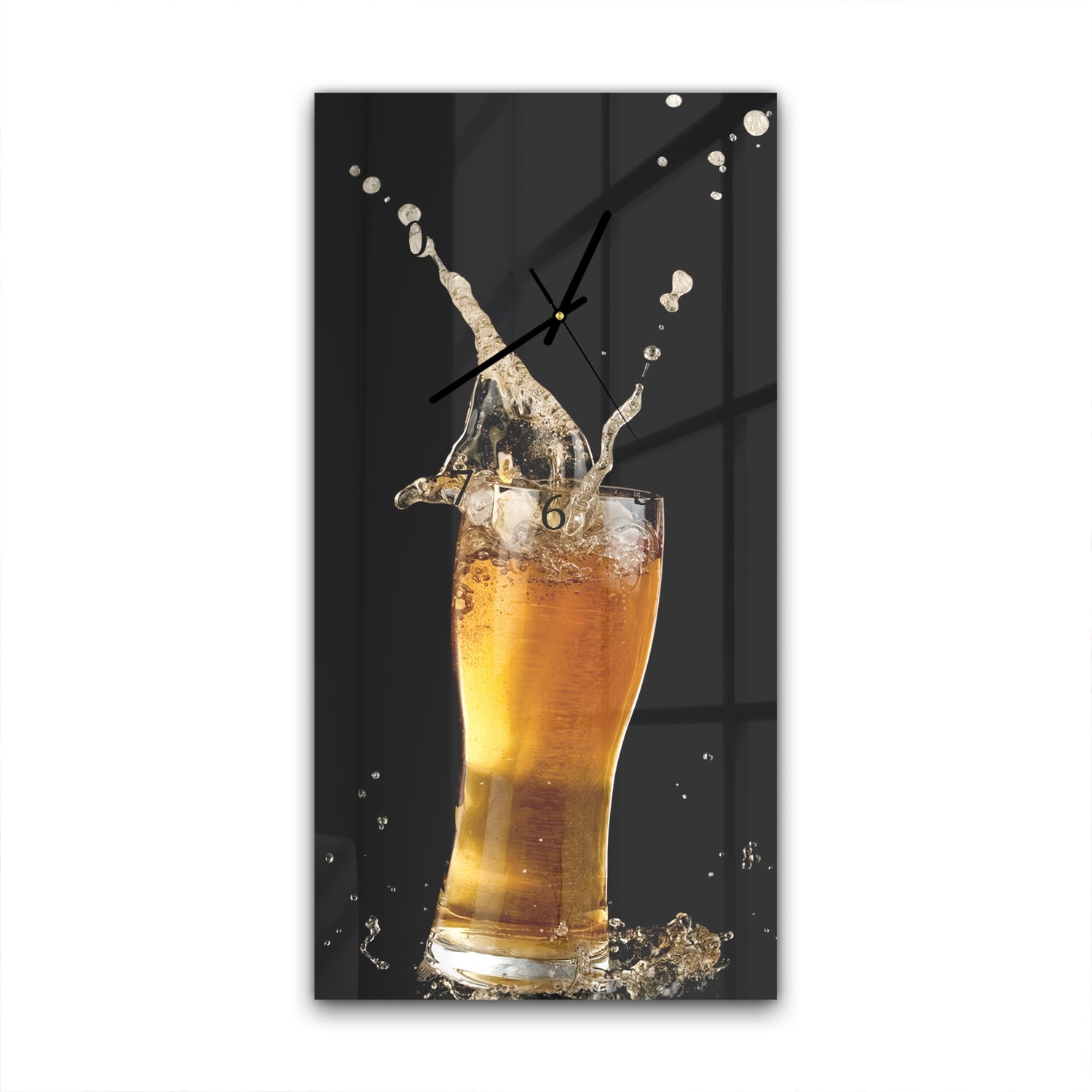 Wanduhr 30x60 - Bierspritzer