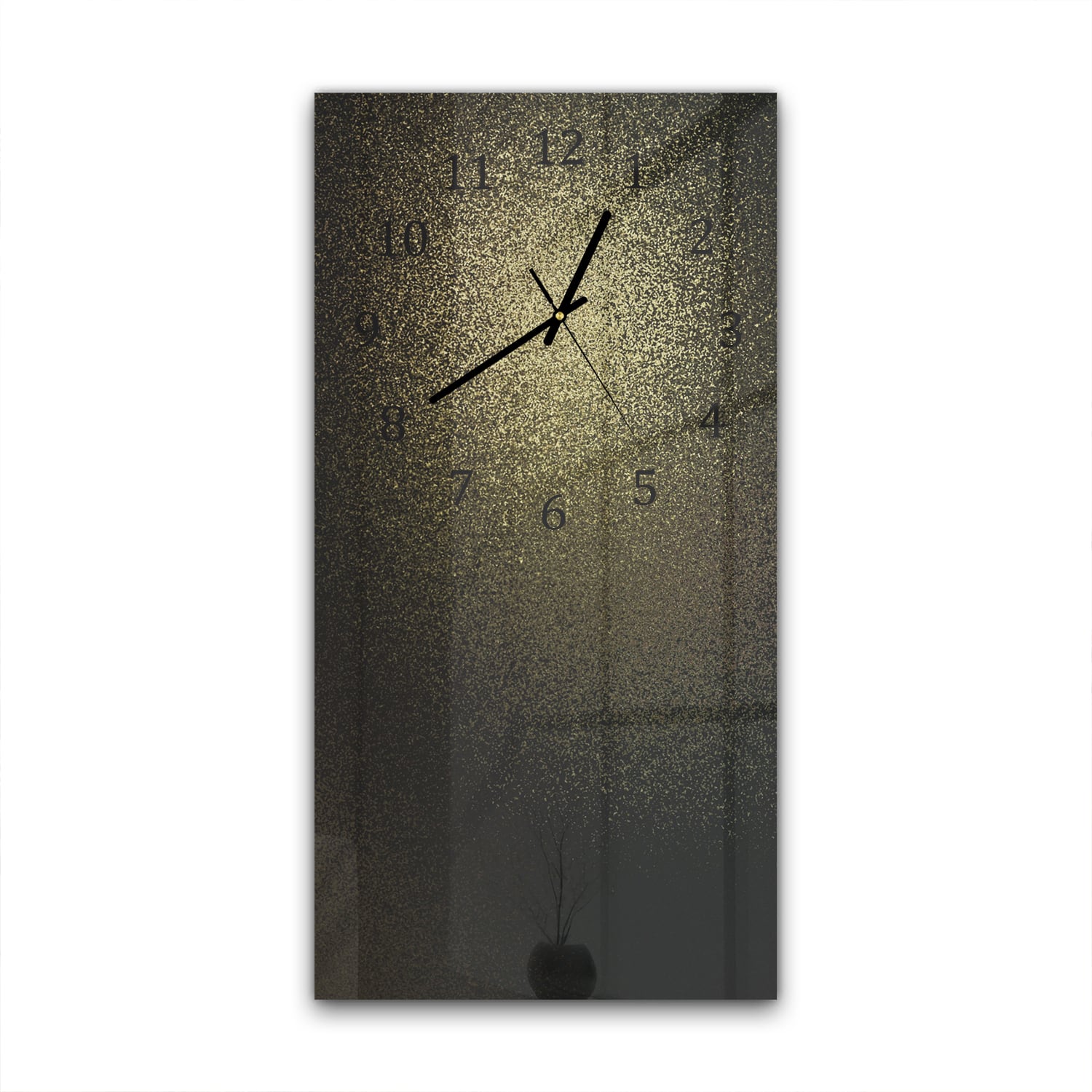 Wanduhr 30x60 - Subtiler Goldschimmer