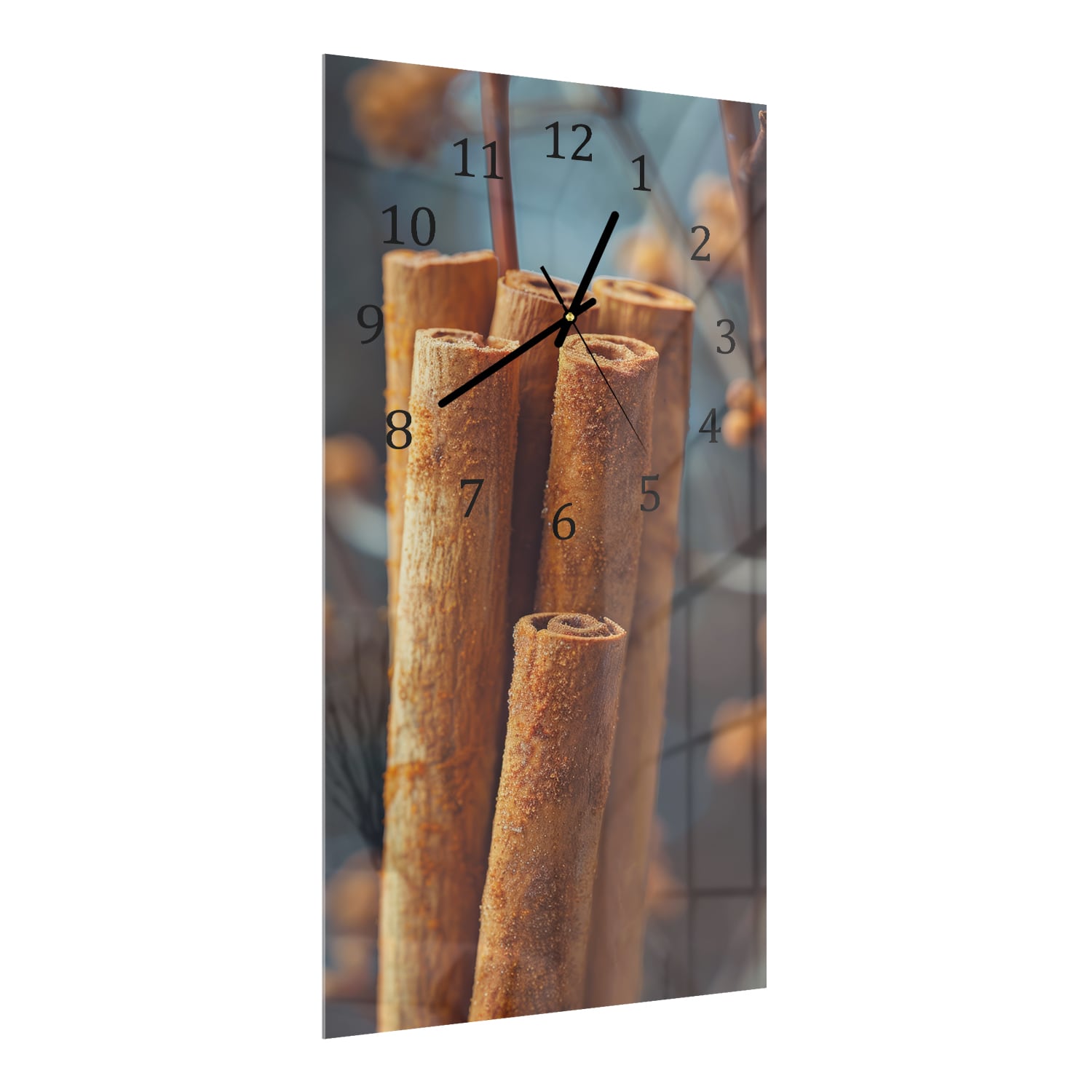 Wanduhr 30x60 - Zimtstangen Nahaufnahme