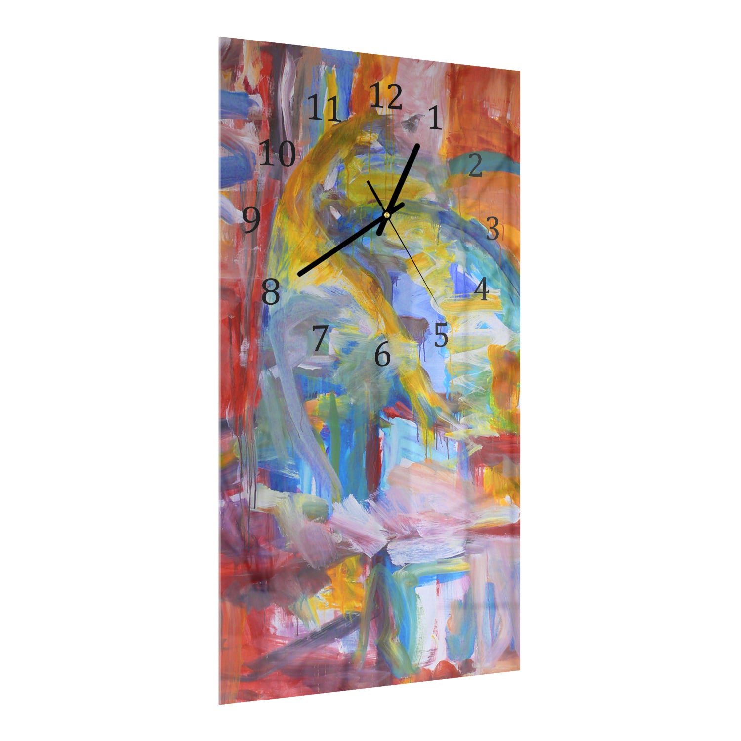 Wanduhr 30x60 - Farbexplosion