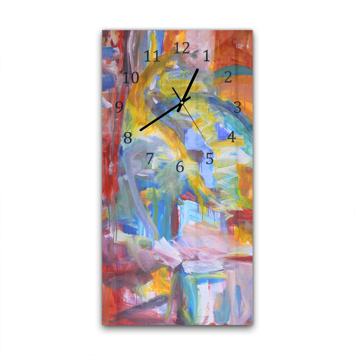 Wanduhr 30x60 - Farbexplosion