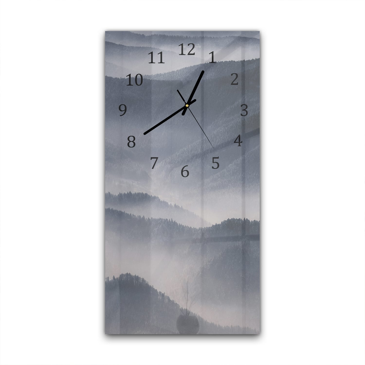 Wanduhr 30x60 - Nebliges Tal