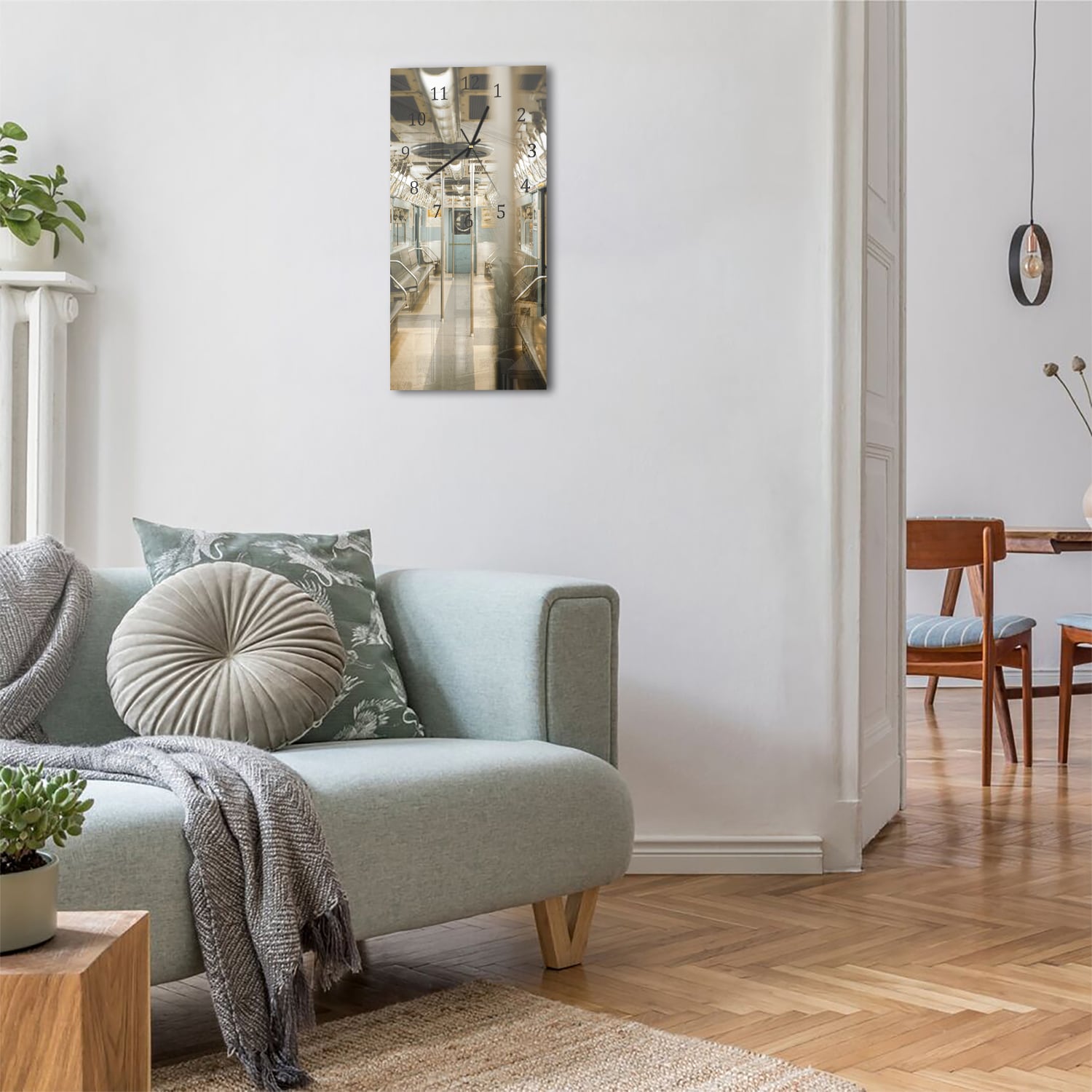 Wanduhr 30x60 - Straßenbahn