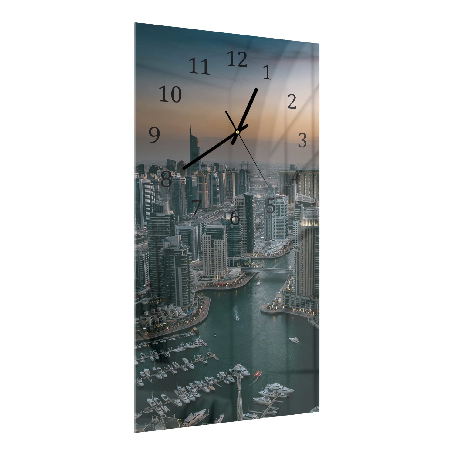 Wanduhr 30x60 - Dubai Marina