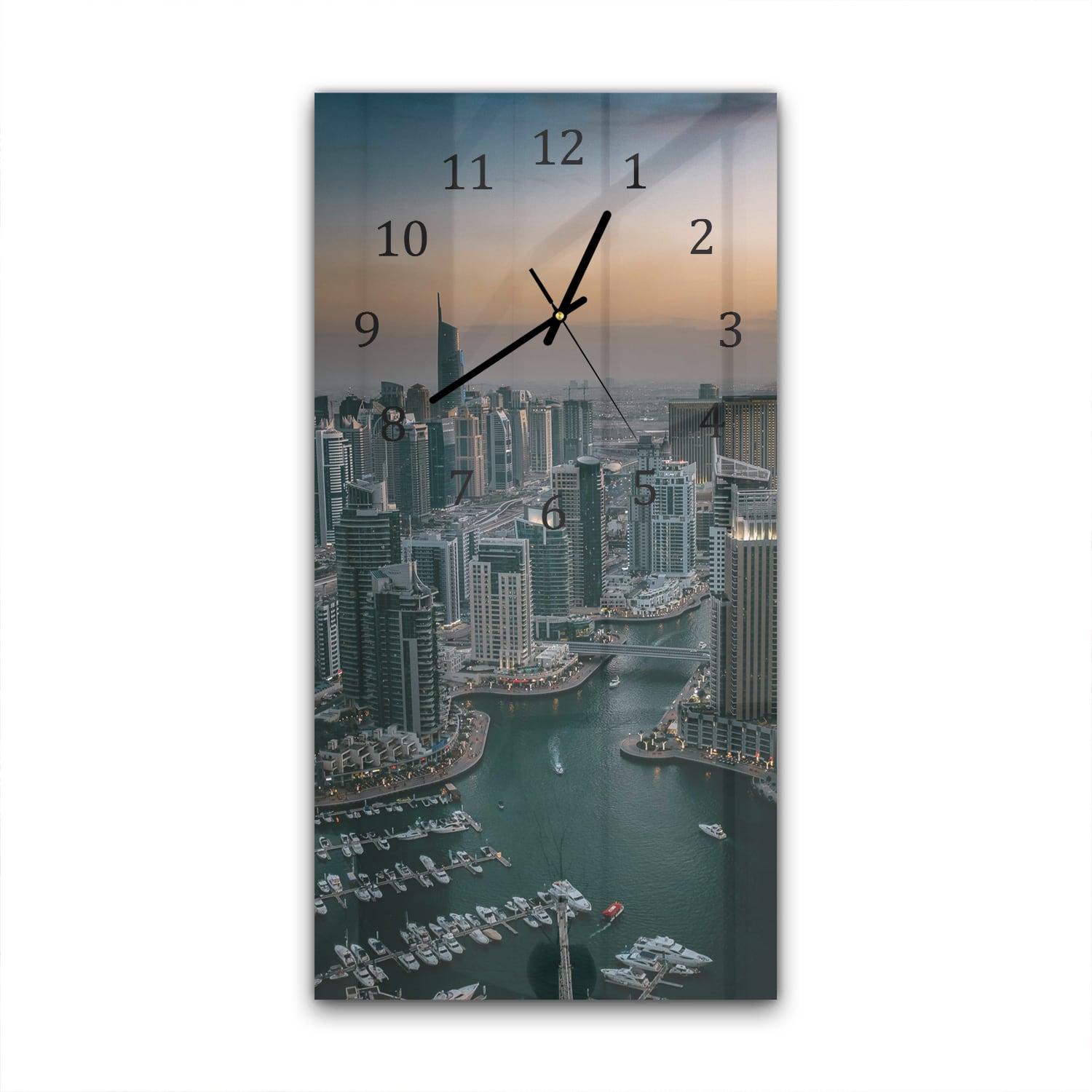 Wanduhr 30x60 - Dubai Marina