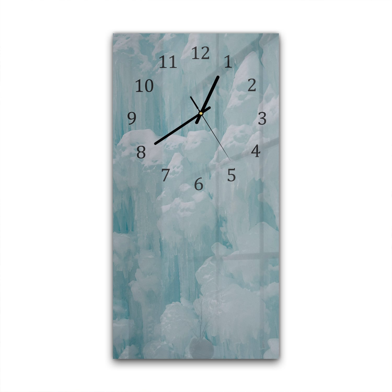 Wanduhr 30x60 - Natürliche Eisskulpturen