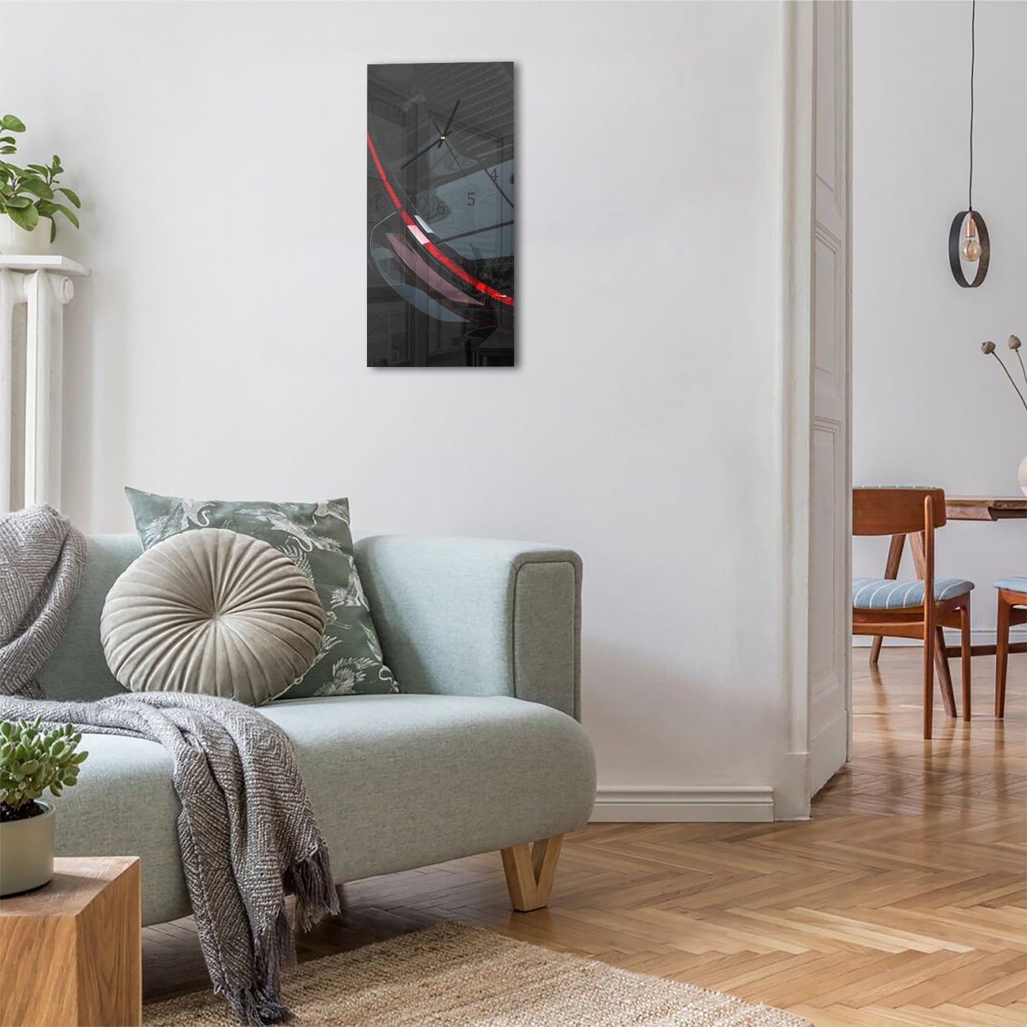 Wanduhr 30x60 - Porsche-Rücklicht