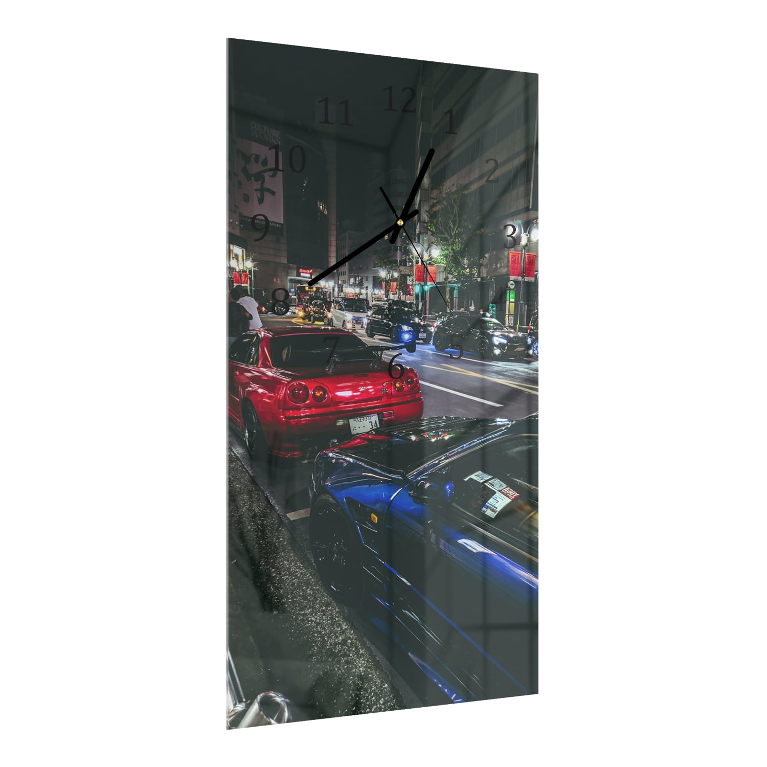 Wanduhr 30x60 - Japanische Autos