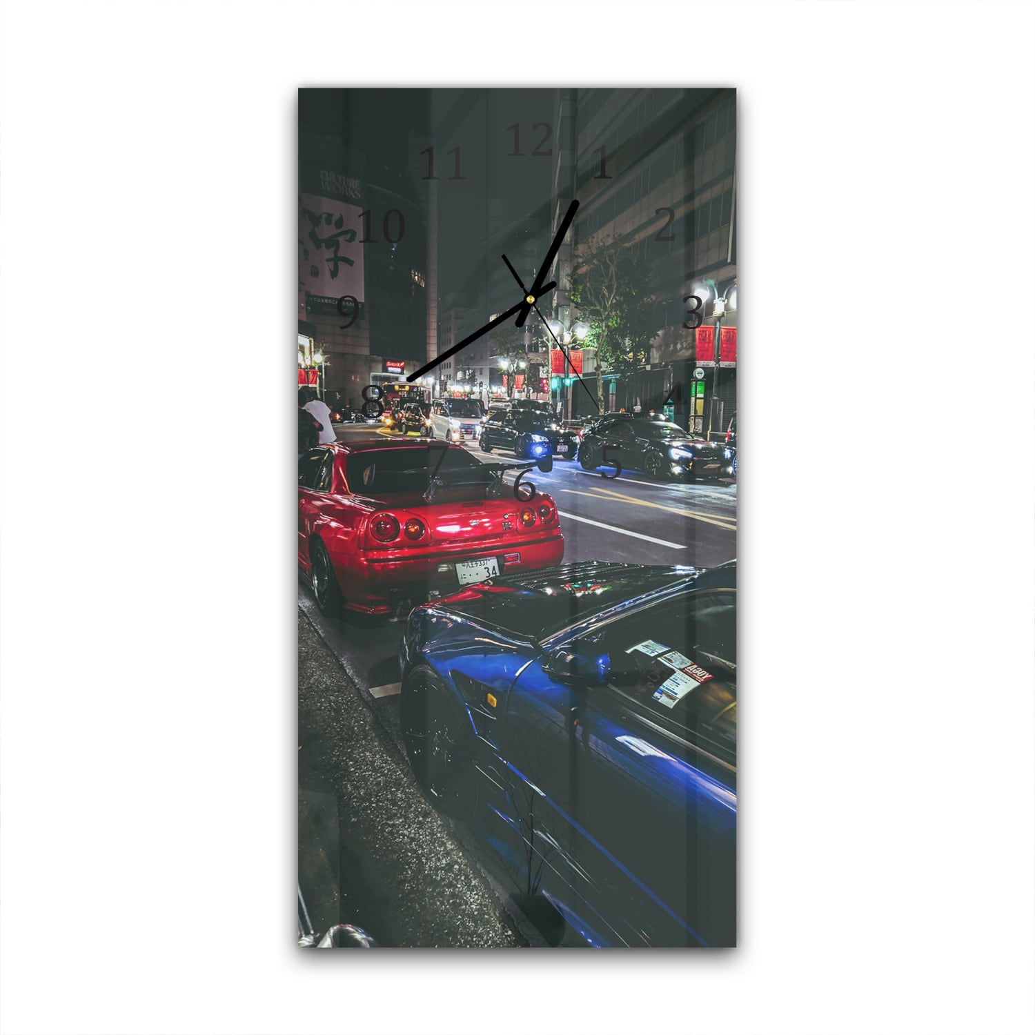 Wanduhr 30x60 - Japanische Autos