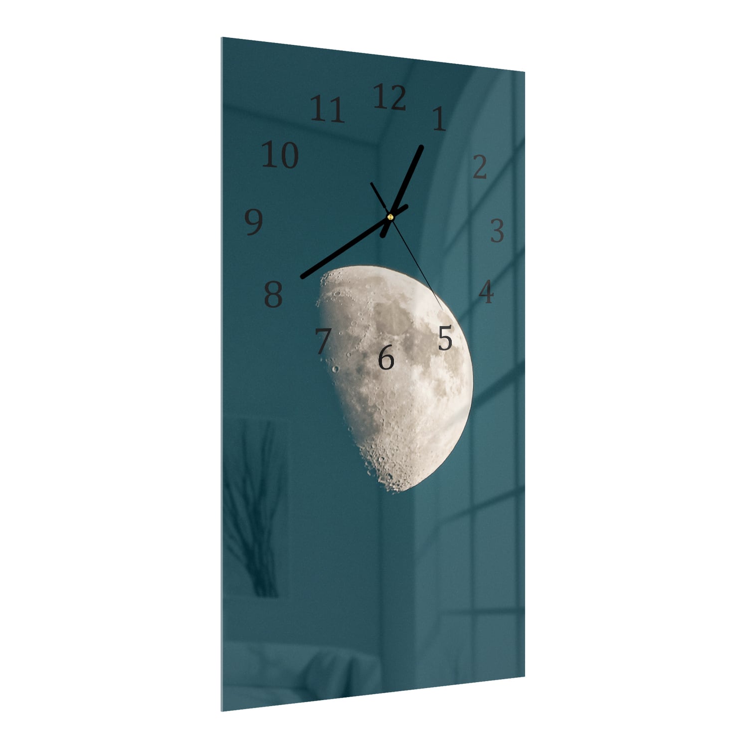 Wanduhr 30x60 - Halbmond