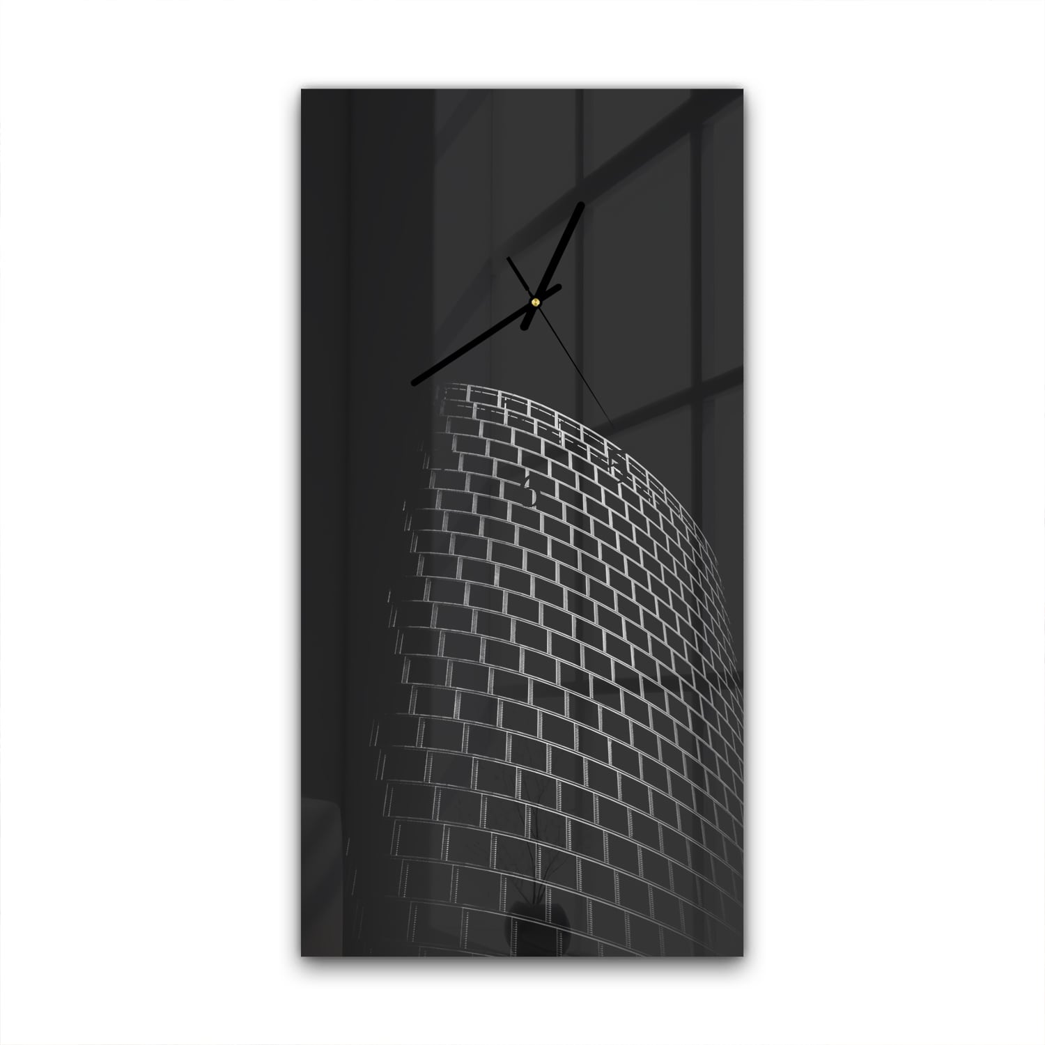 Wanduhr 30x60 - Bauen in der Nacht