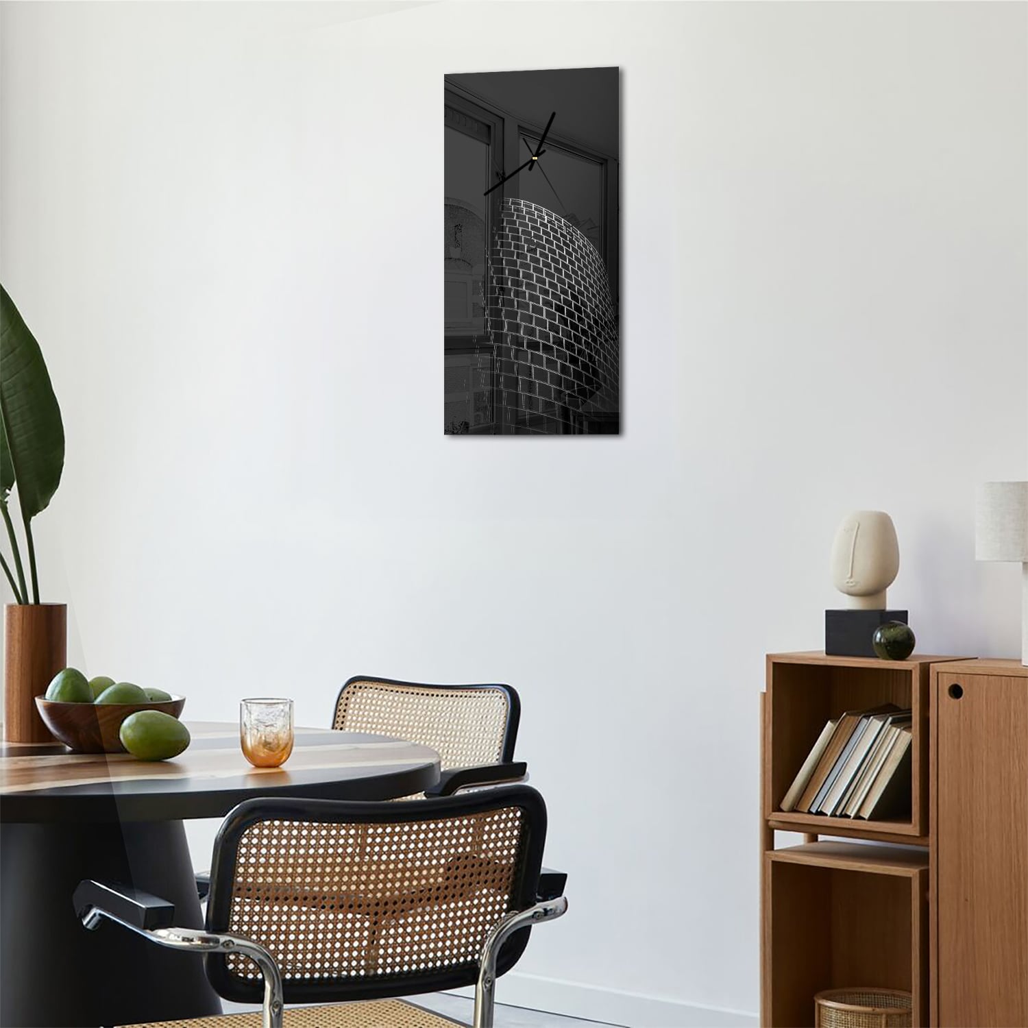 Wanduhr 30x60 - Bauen in der Nacht