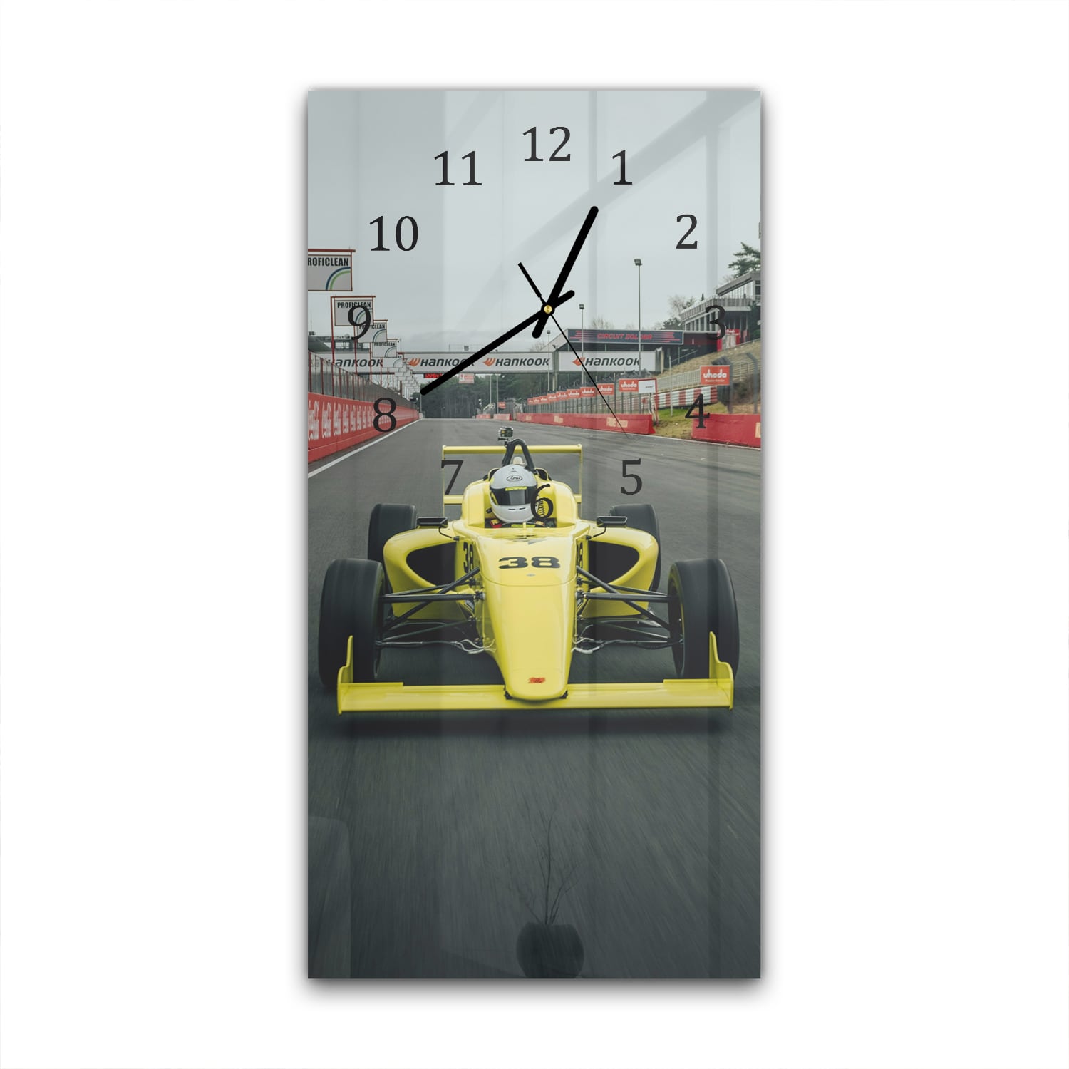 Wanduhr 30x60 - Formel-Rennwagen