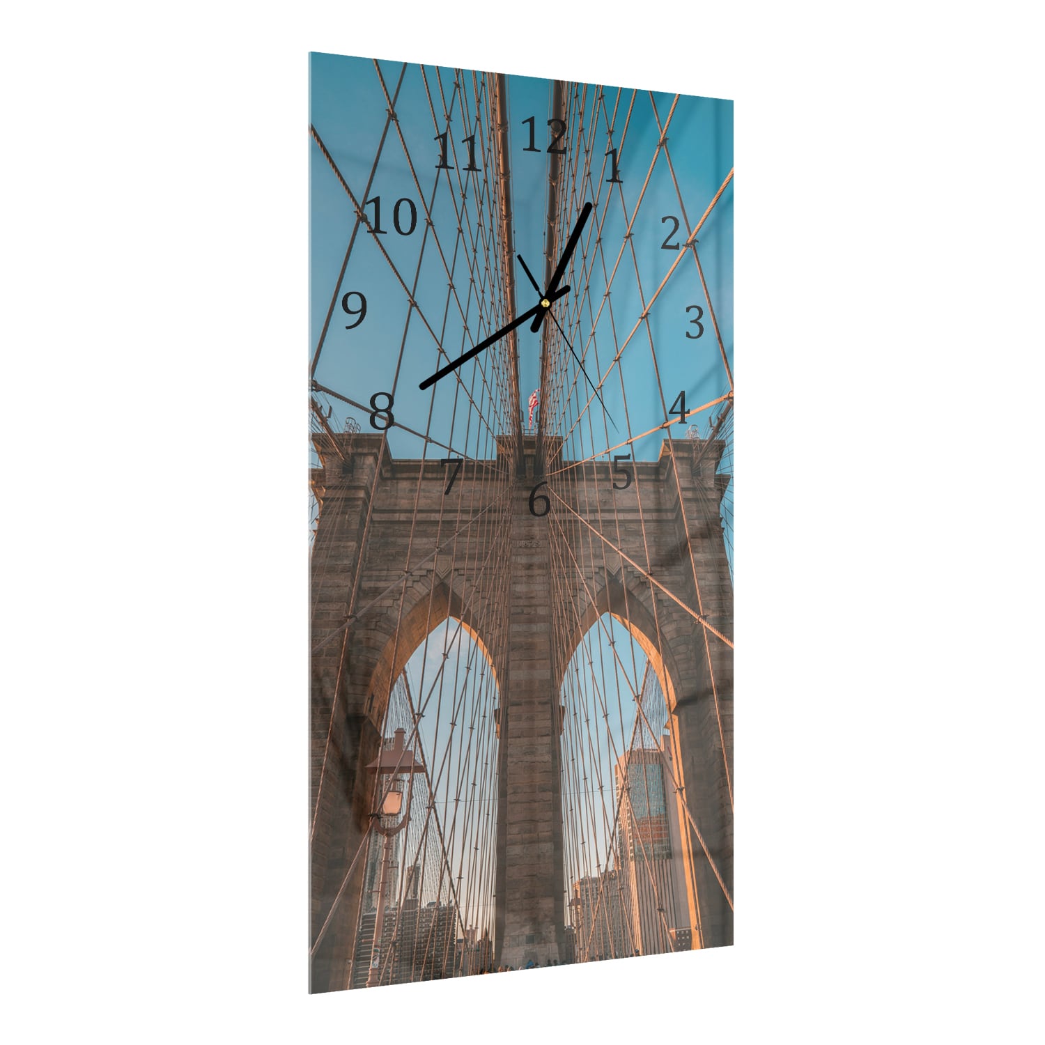 Wanduhr 30x60 - Brooklyn Bridge