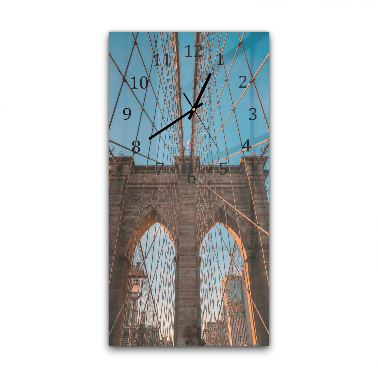 Wanduhr 30x60 - Brooklyn Bridge