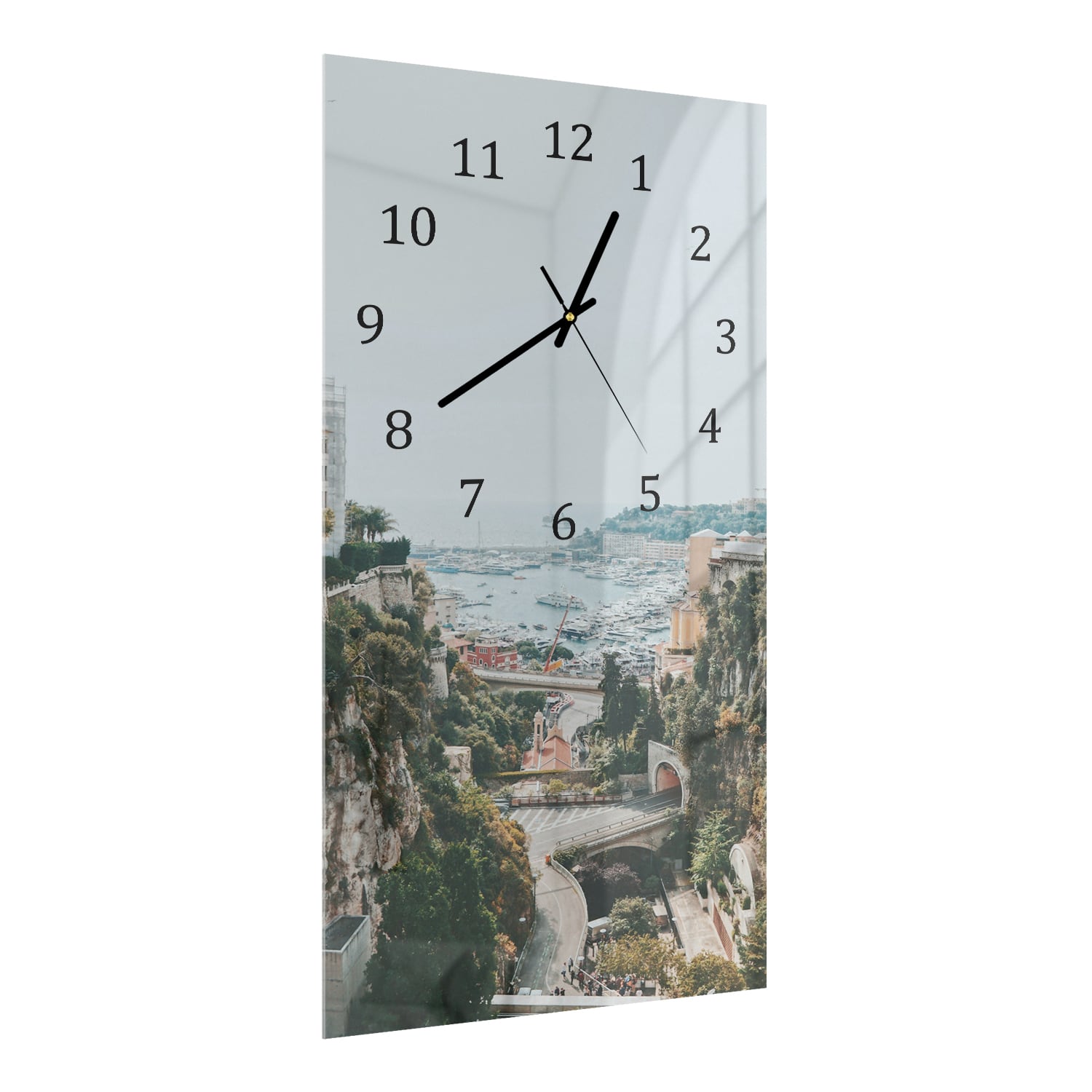 Wanduhr 30x60 - Blick auf Monaco
