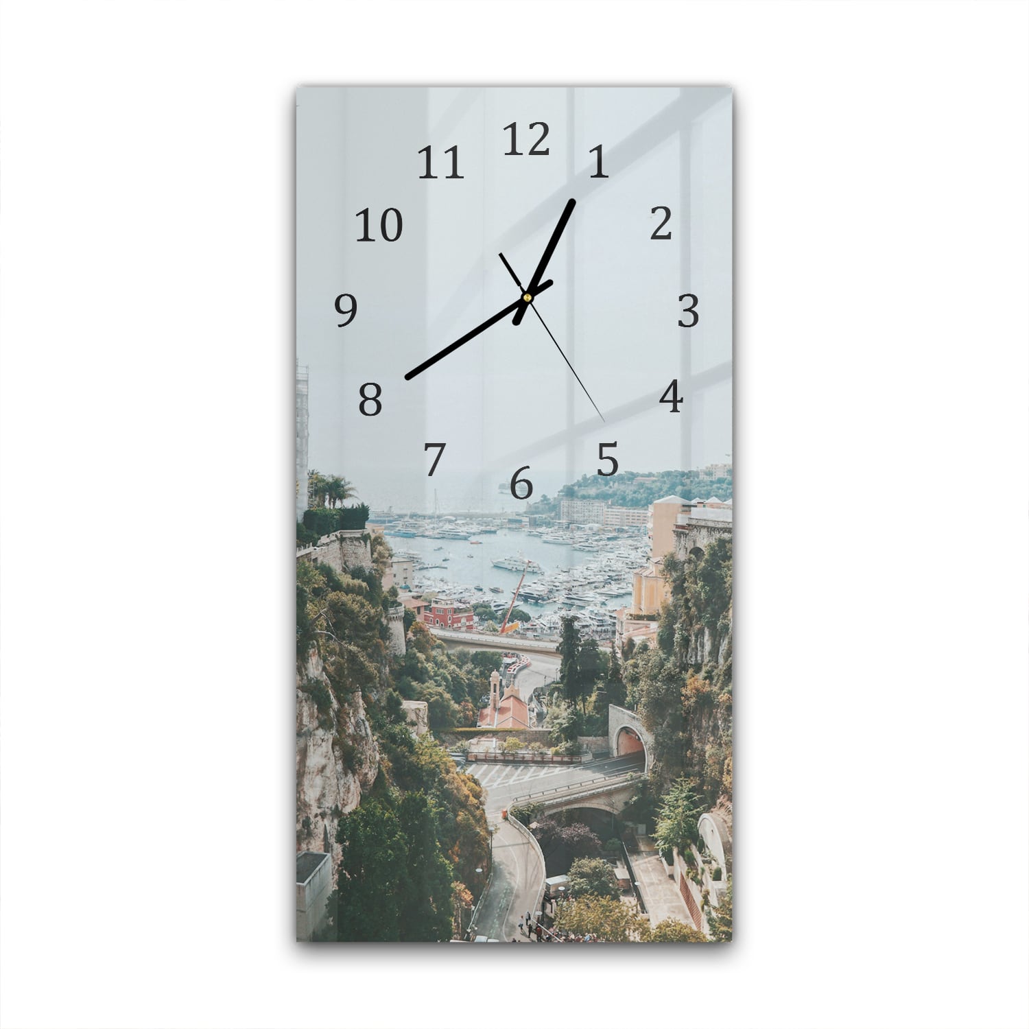 Wanduhr 30x60 - Blick auf Monaco