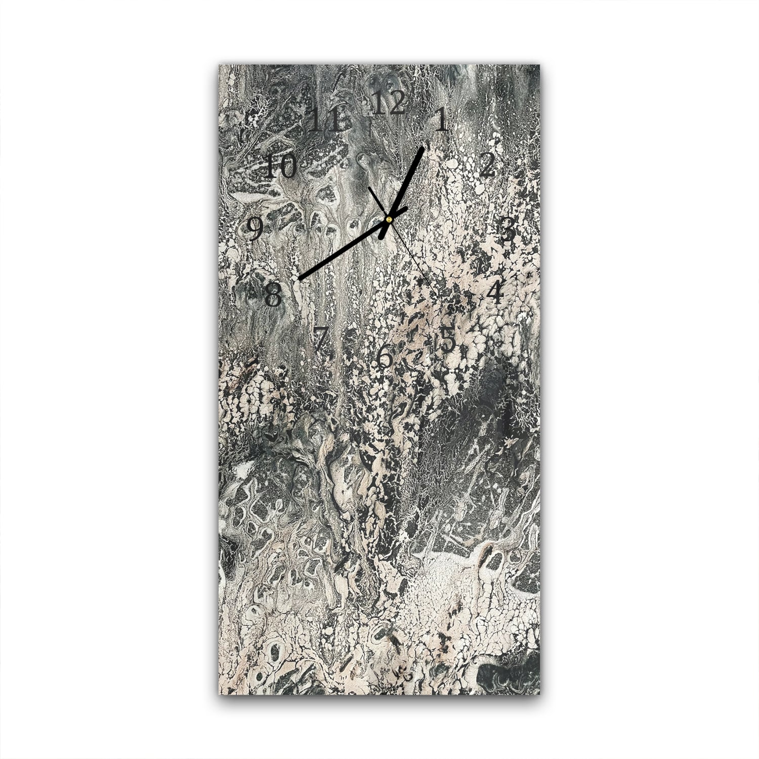 Wanduhr 30x60 - Organische Strukturen