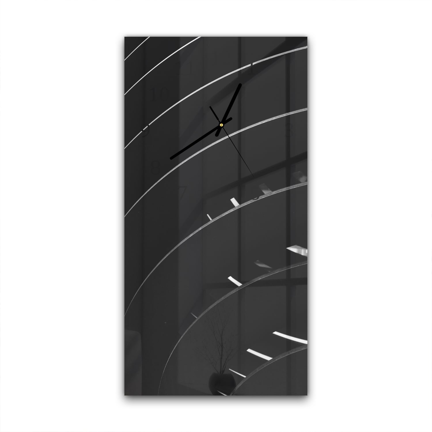 Wanduhr 30x60 - Gebäude in Schwarz-Weiß