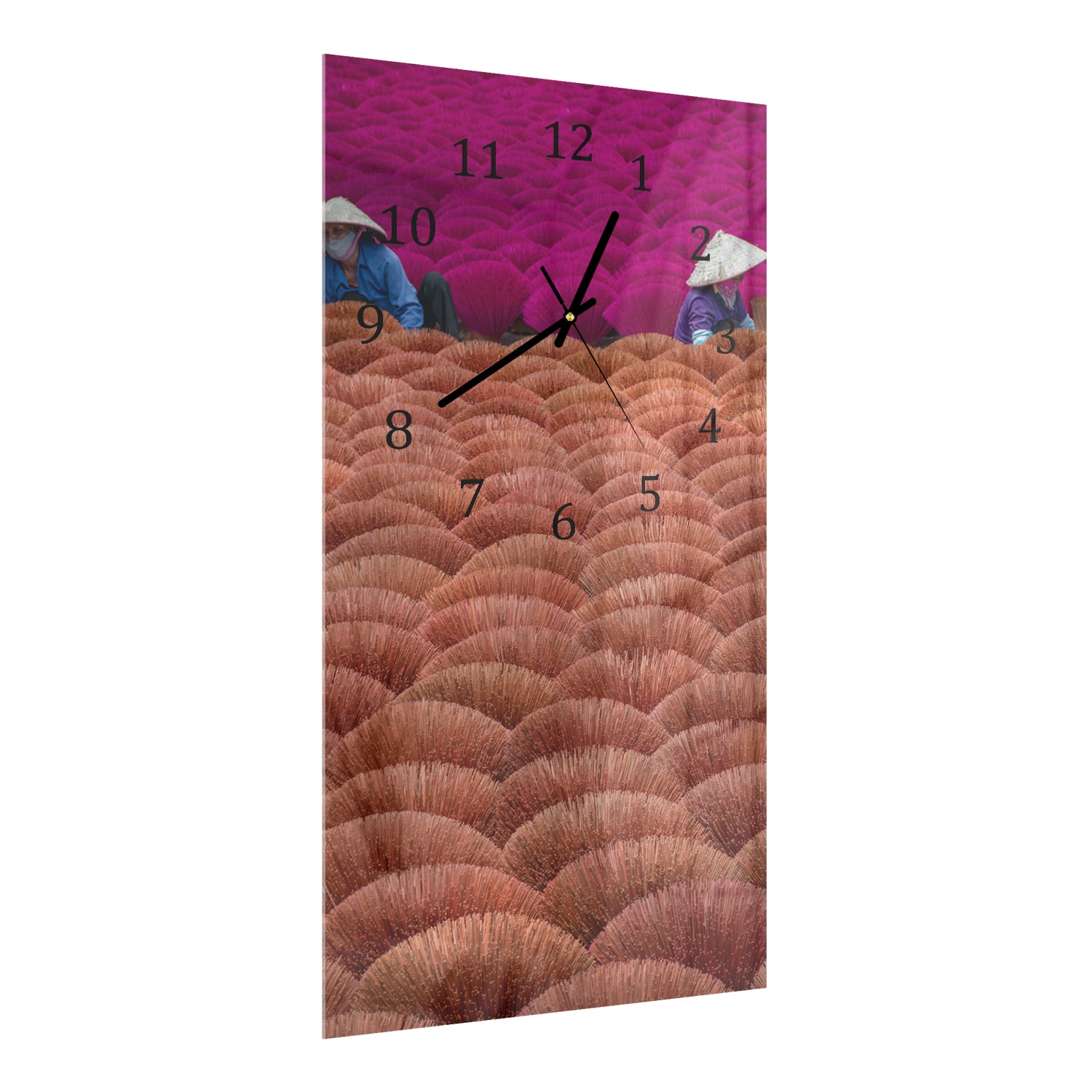 Wanduhr 30x60 - Räucherstäbchenherstellung in Vietnam