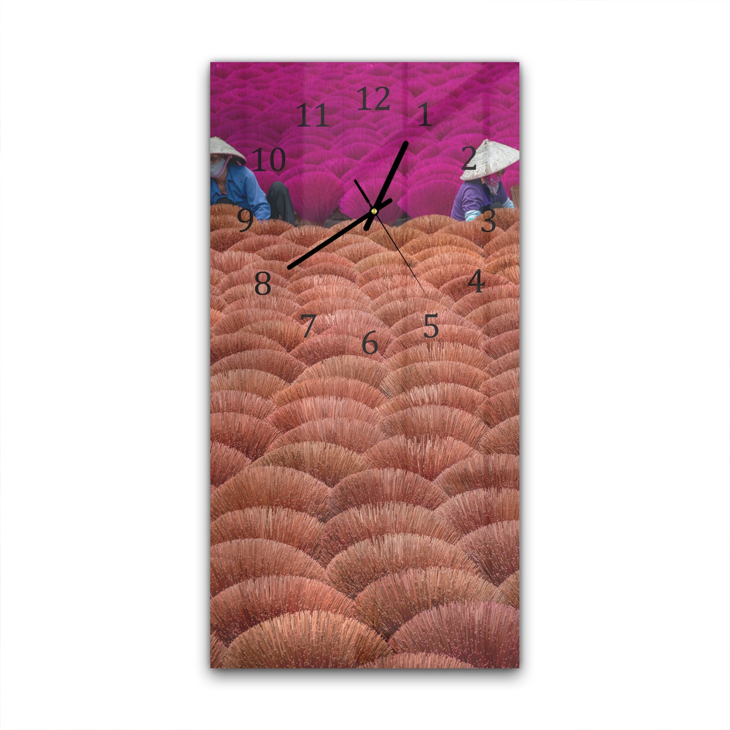 Wanduhr 30x60 - Räucherstäbchenherstellung in Vietnam