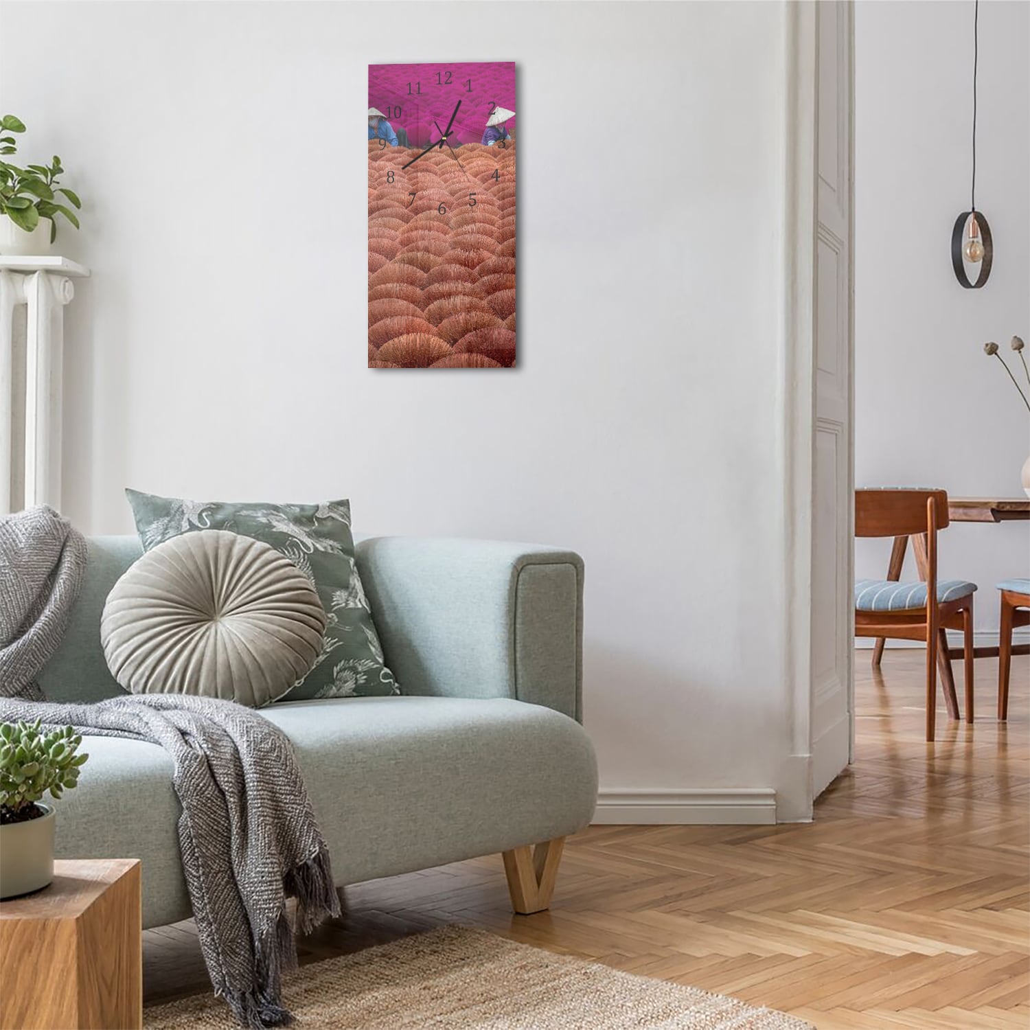 Wanduhr 30x60 - Räucherstäbchenherstellung in Vietnam