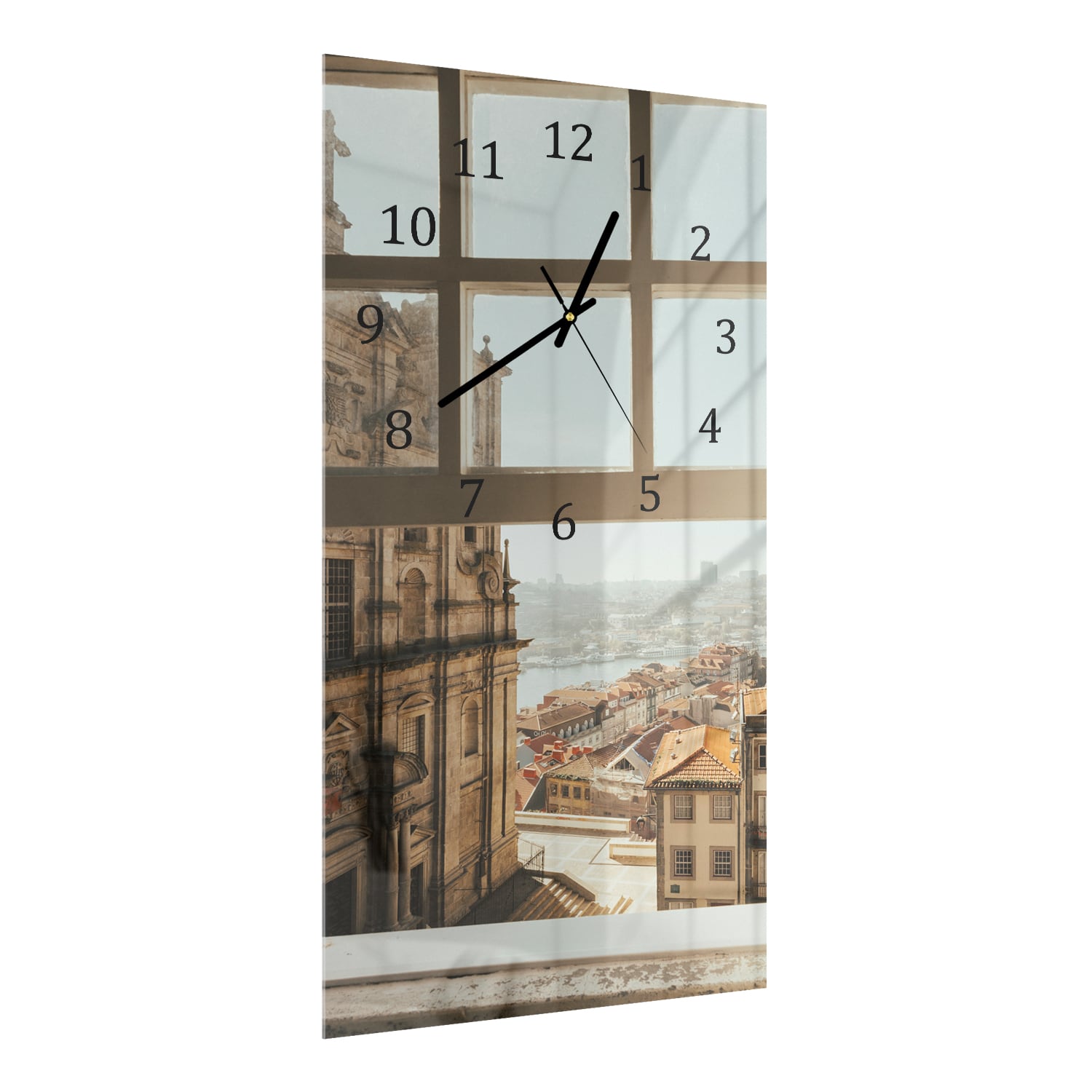 Wanduhr 30x60 - Ausblick aus dem Fenster