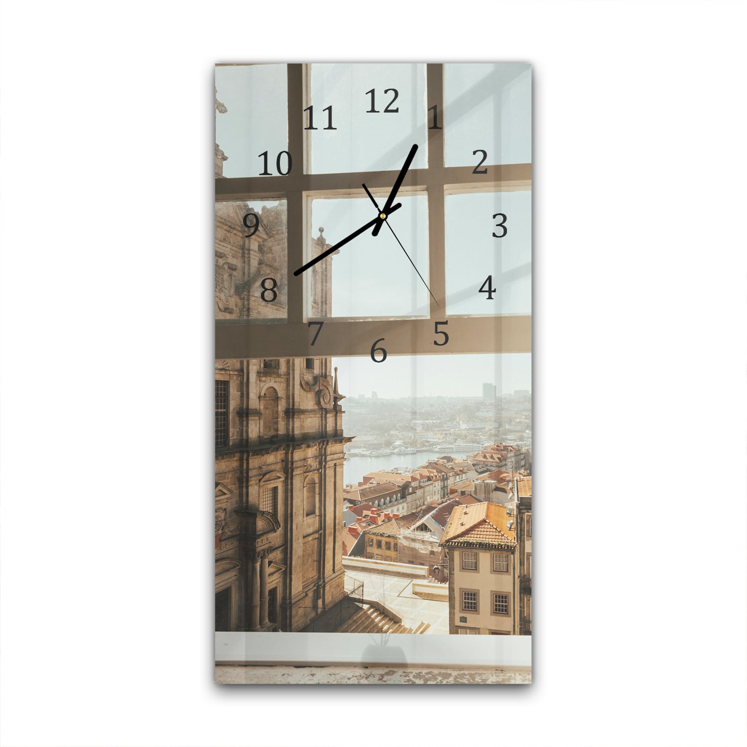 Wanduhr 30x60 - Ausblick aus dem Fenster