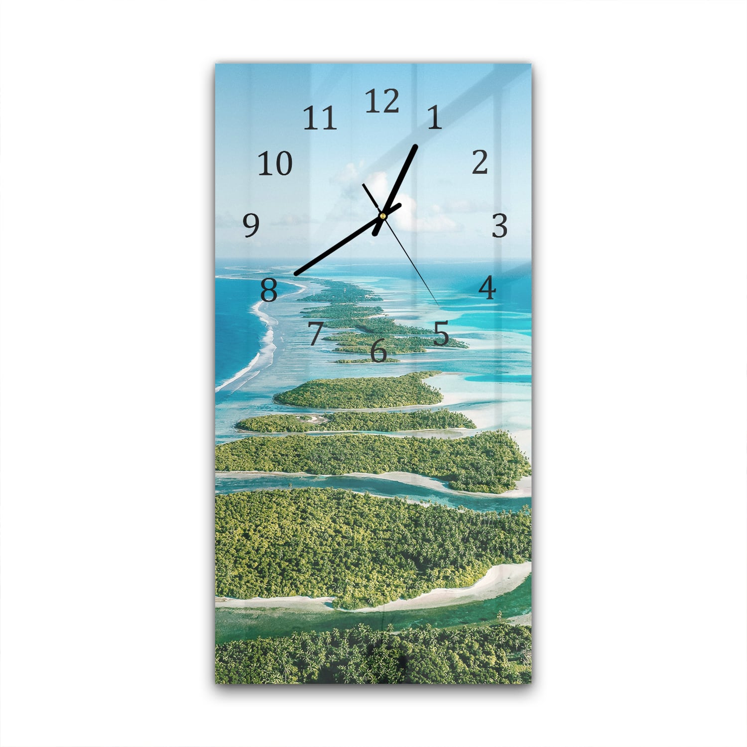 Wanduhr 30x60 - Die Malediven