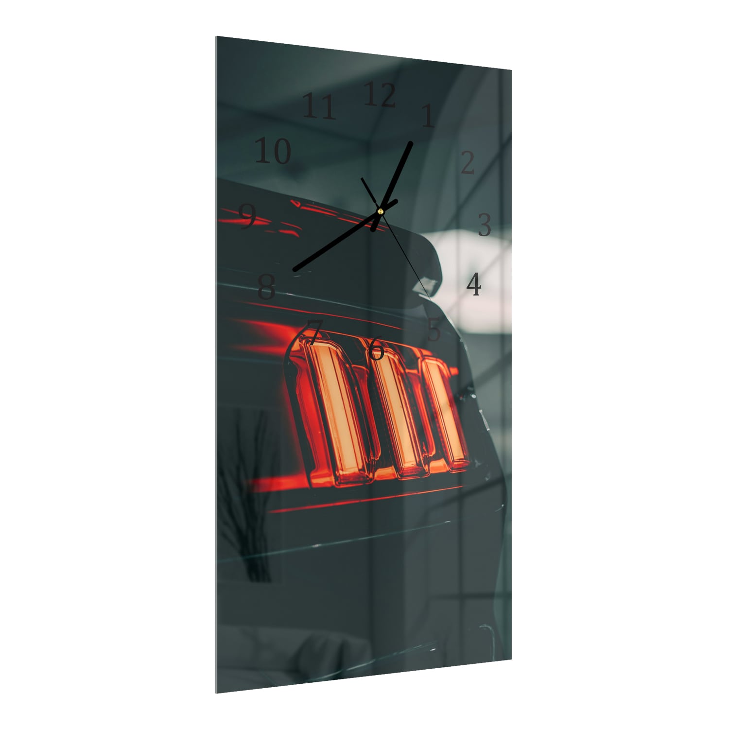 Wanduhr 30x60 - Ford Mustang Rücklicht