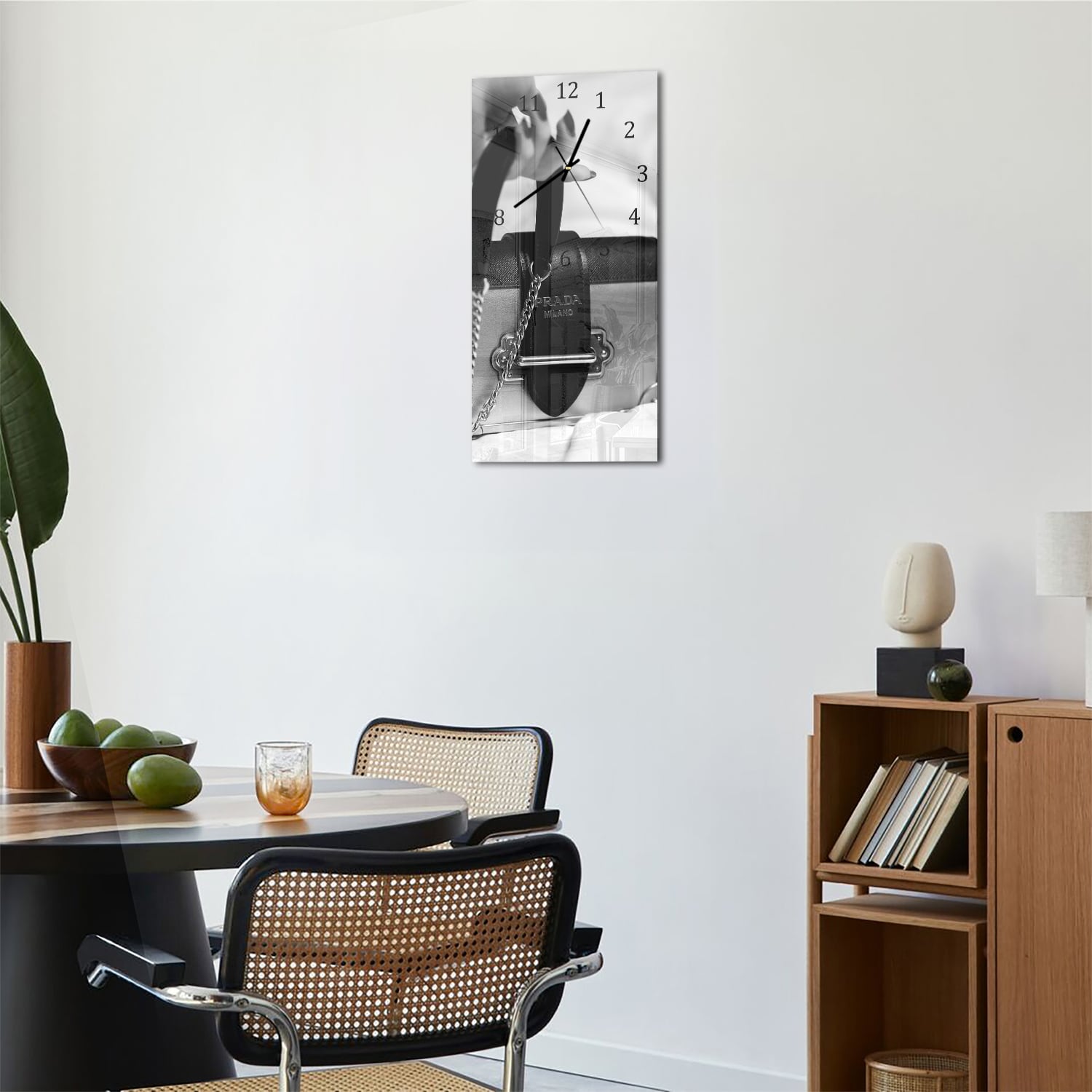Wanduhr 30x60 - Prada Milano Tasche