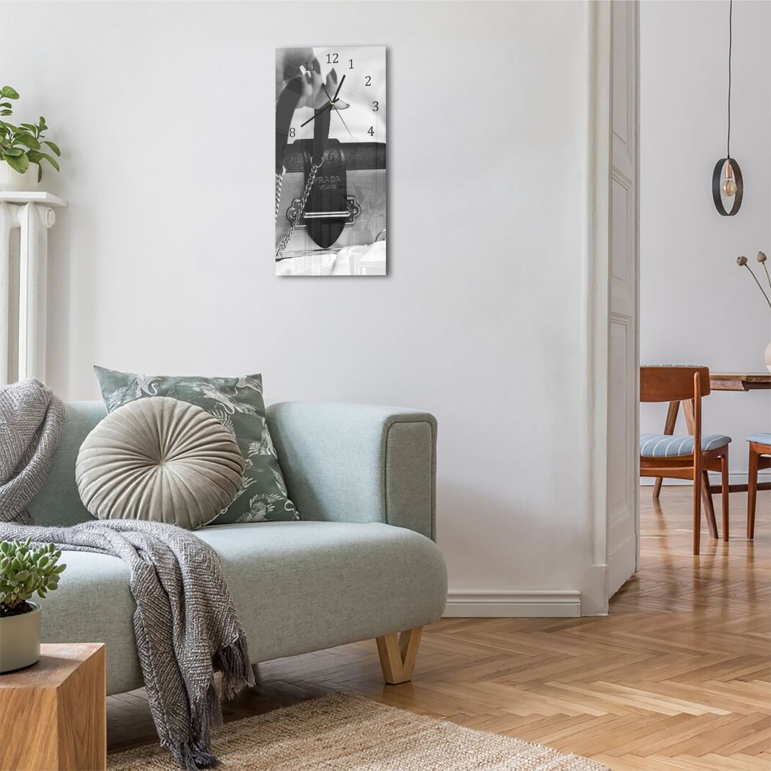 Wanduhr 30x60 - Prada Milano Tasche