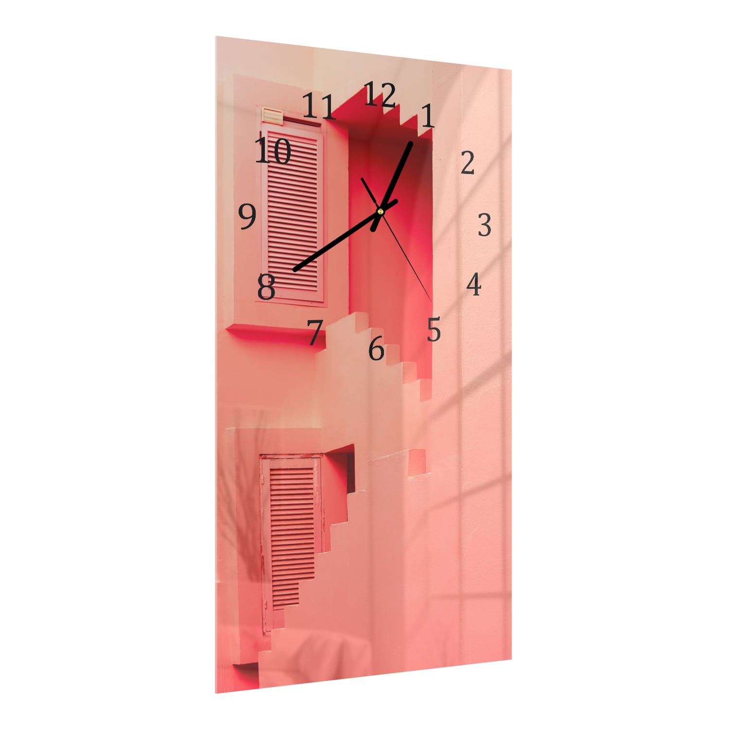 Wanduhr 30x60 - Abstrakte Treppen