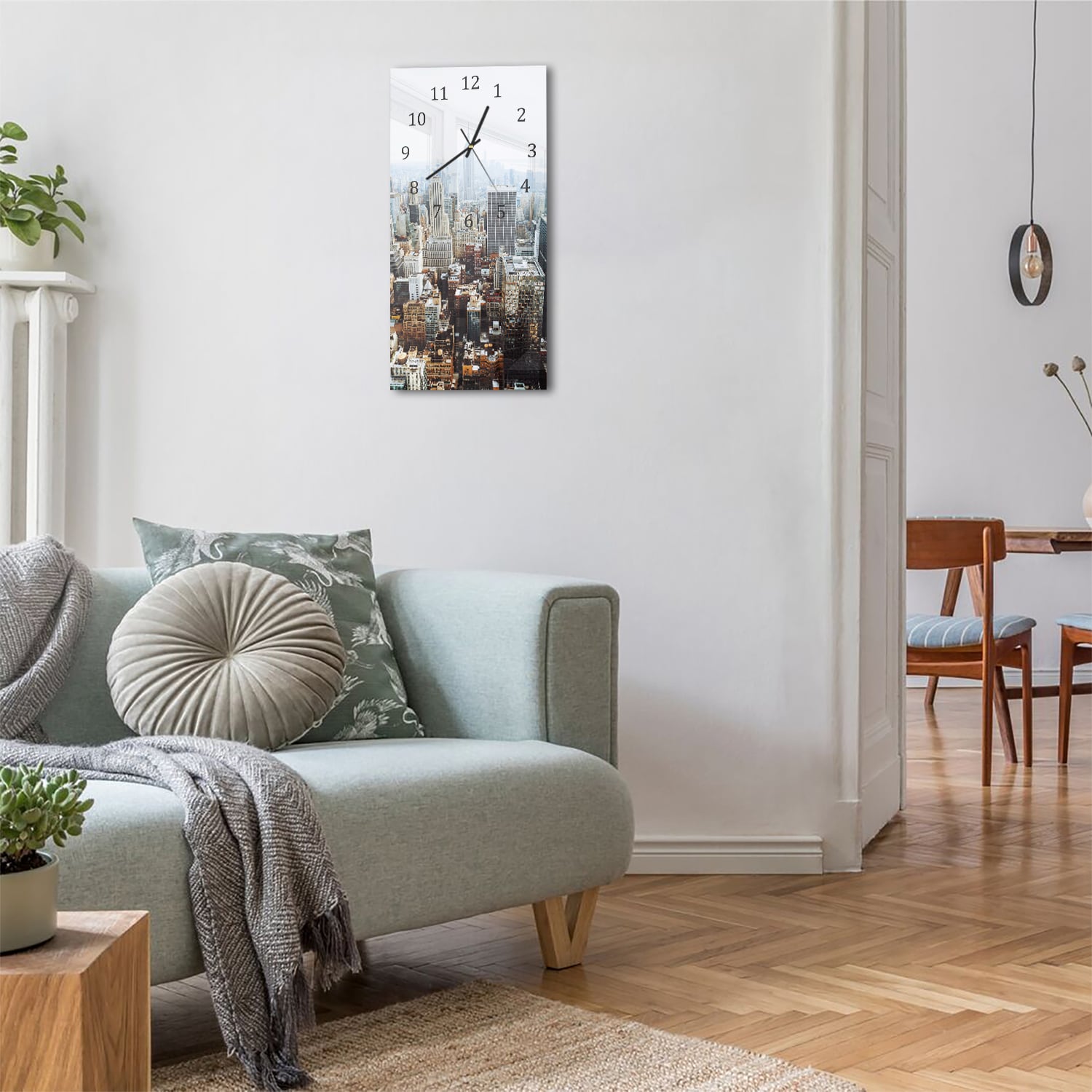 Wanduhr 30x60 - New Yorker Skyline