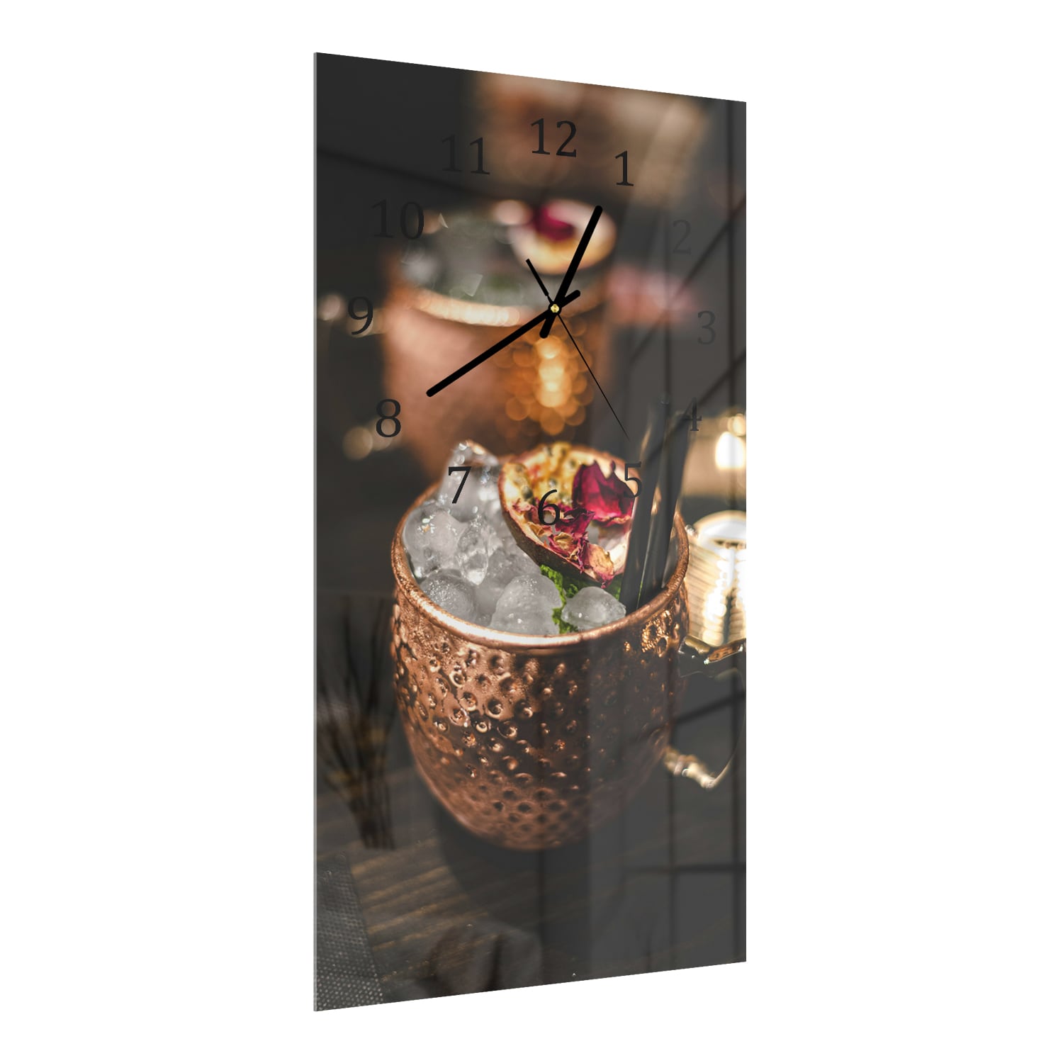 Wanduhr 30x60 - Exotischer Cocktail