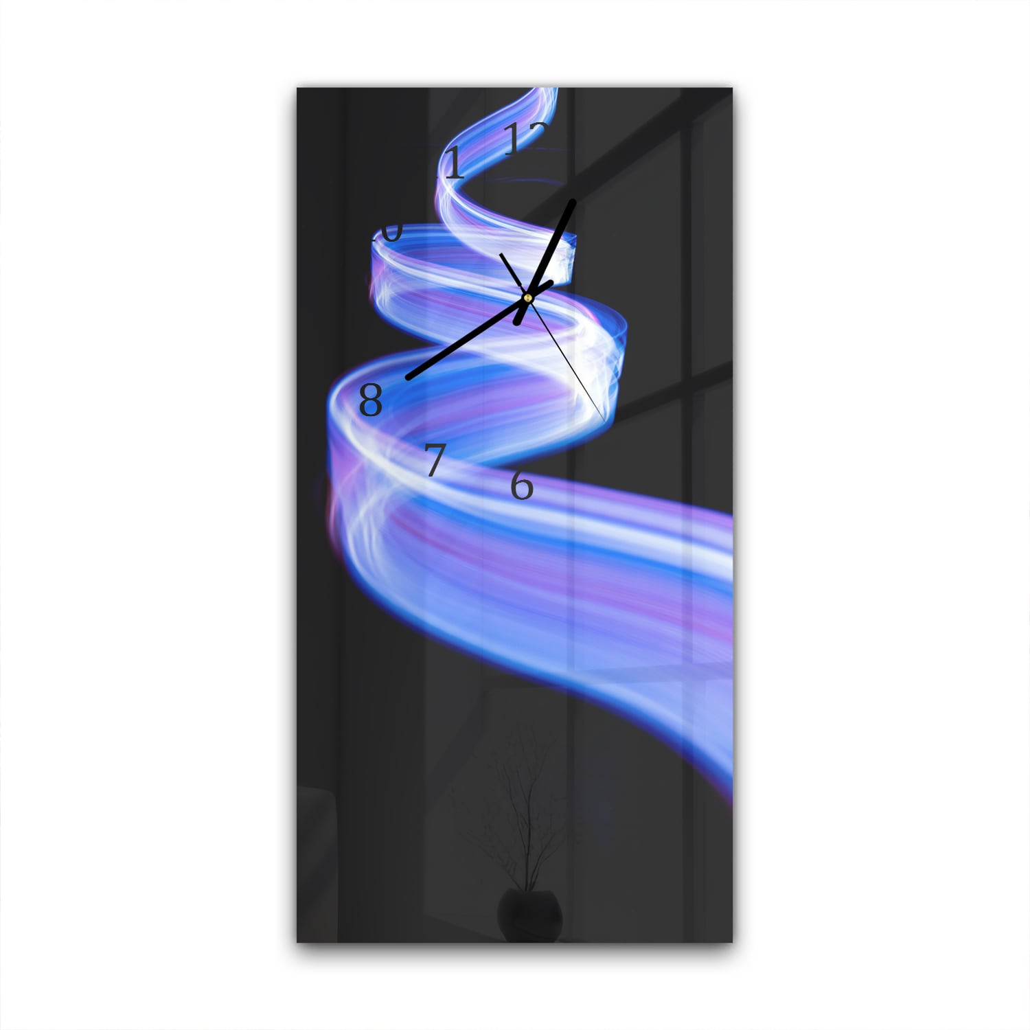 Wanduhr 30x60 - Licht in Bewegung