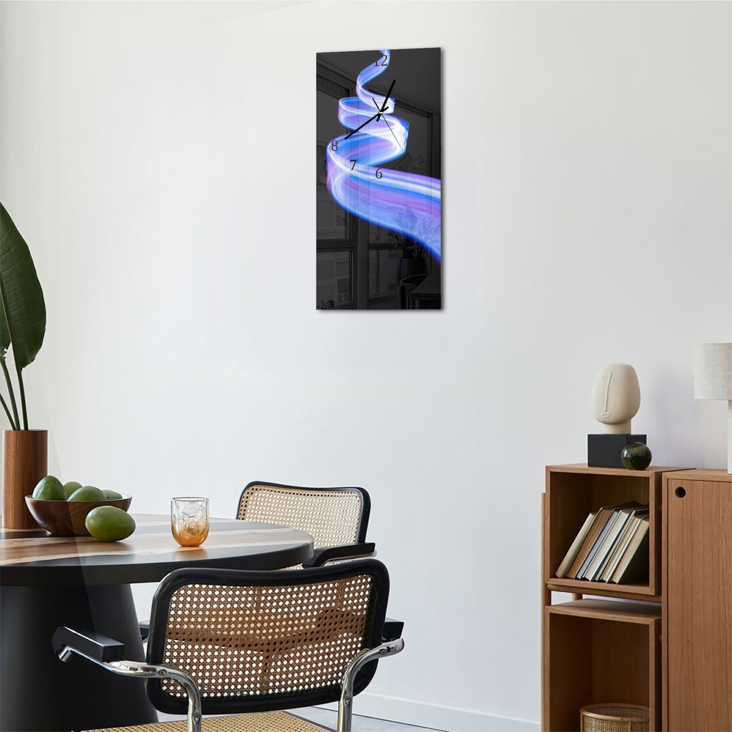 Wanduhr 30x60 - Licht in Bewegung