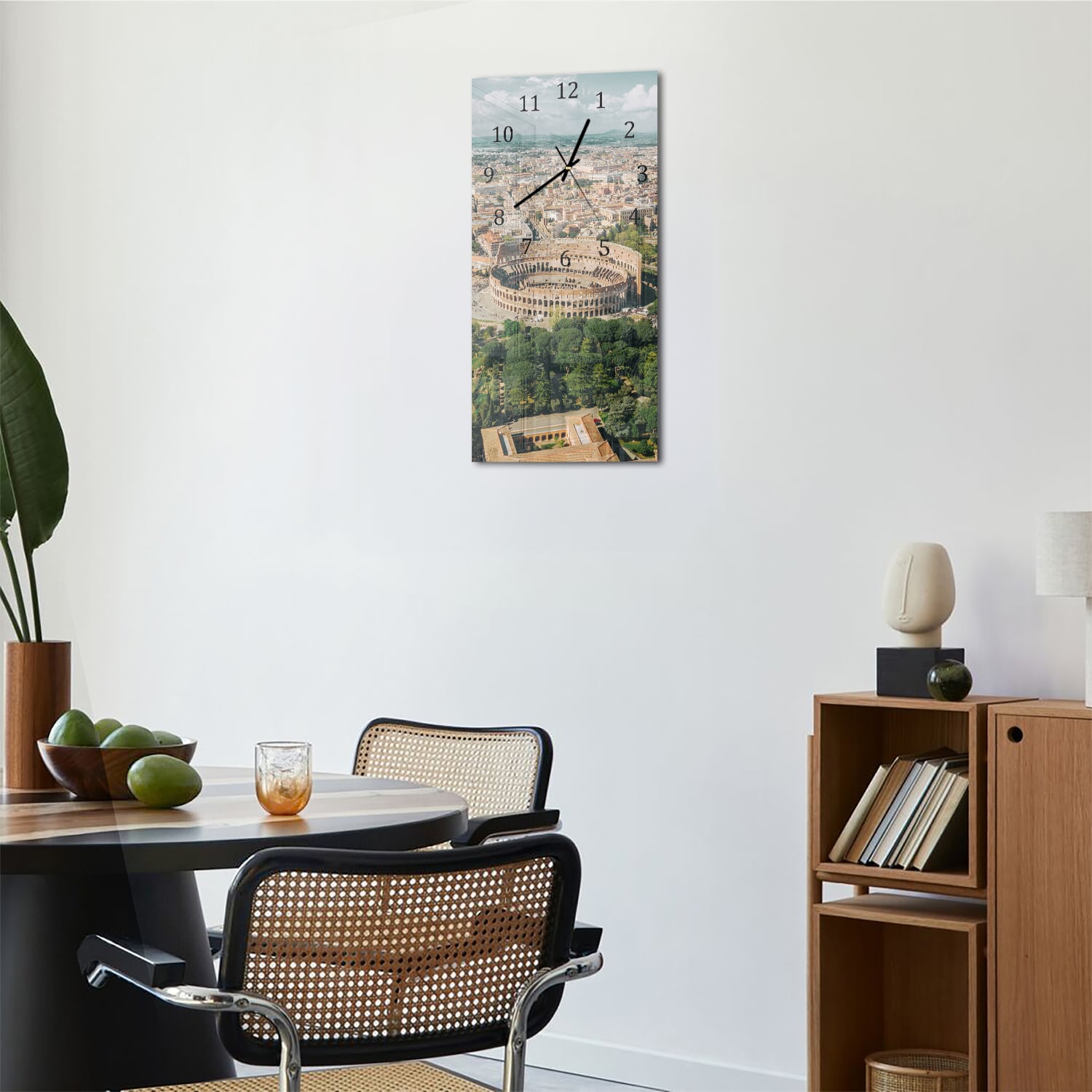Wanduhr 30x60 - Rom von oben